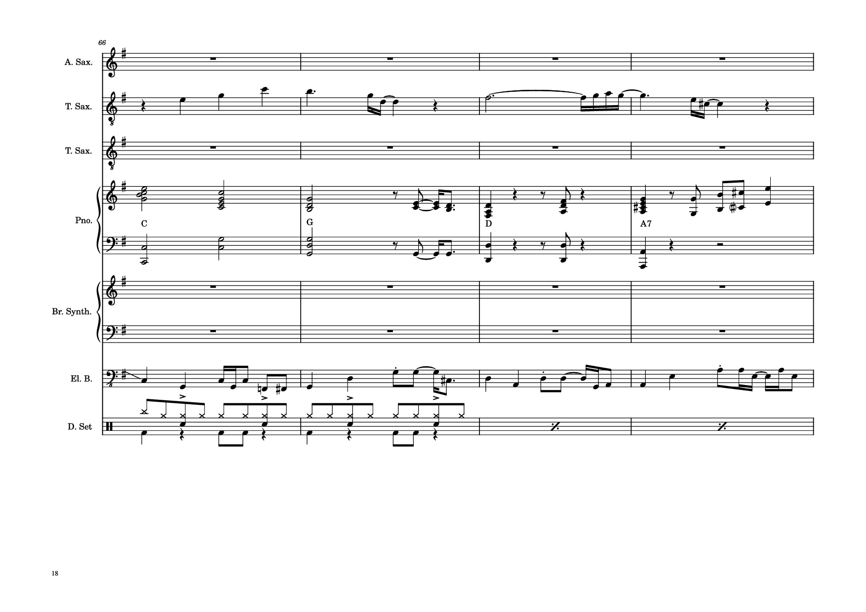 Trang 18 của Sheet nhạc PDF Piano Guitar Tab bài hát 176th Street Piano - Transcribed by