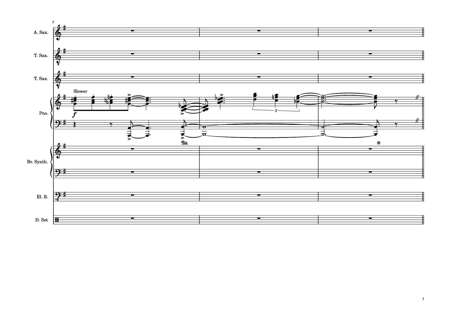 Trang 3 của Sheet nhạc PDF Piano Guitar Tab bài hát 176th Street Piano - Transcribed by