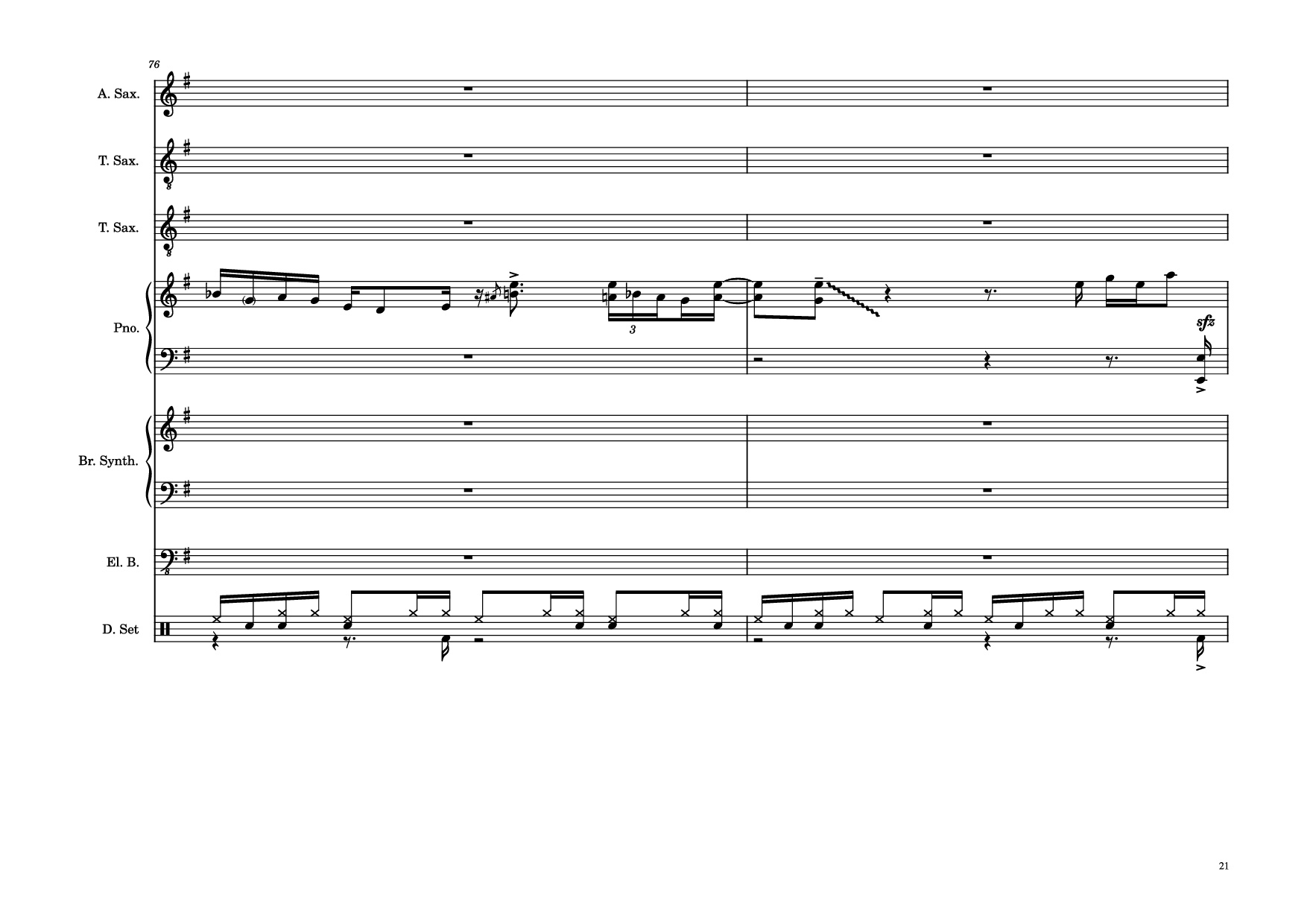 Trang 21 của Sheet nhạc PDF Piano Guitar Tab bài hát 176th Street Piano - Transcribed by