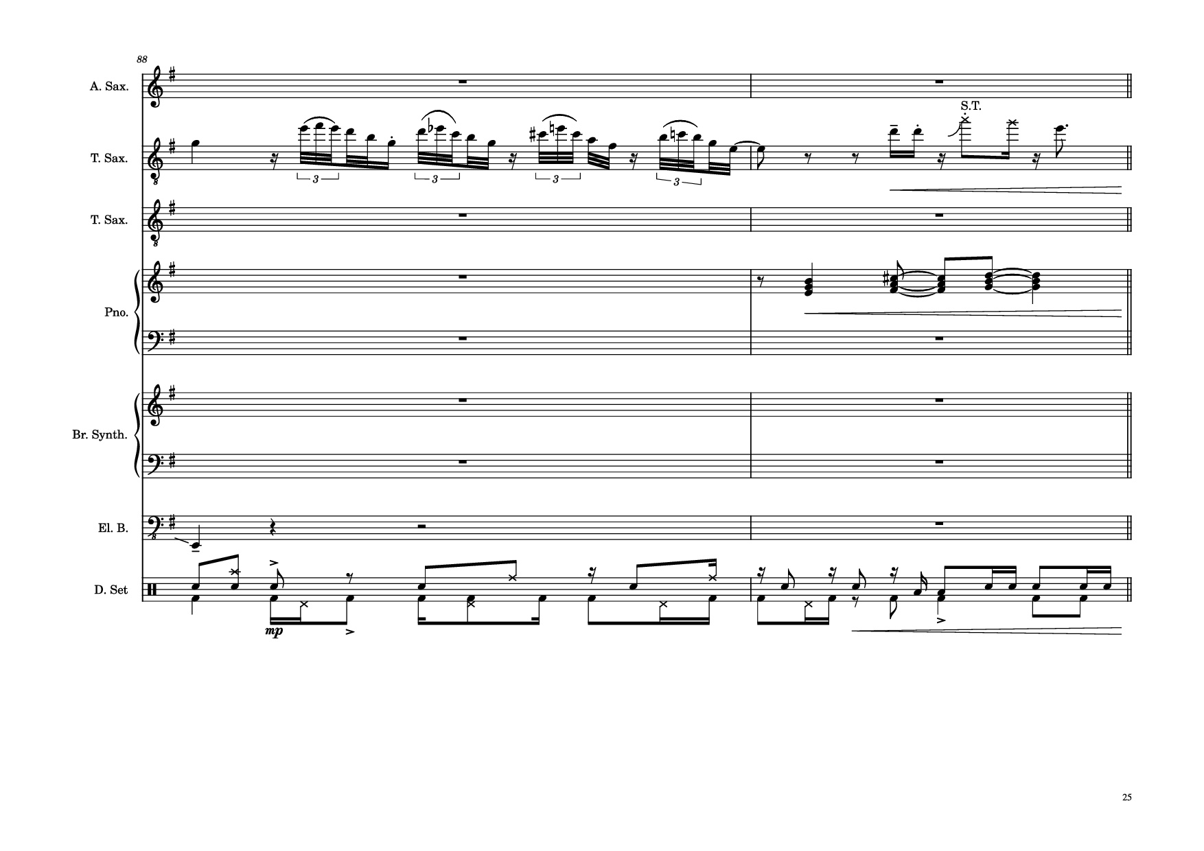 Trang 25 của Sheet nhạc PDF Piano Guitar Tab bài hát 176th Street Piano - Transcribed by