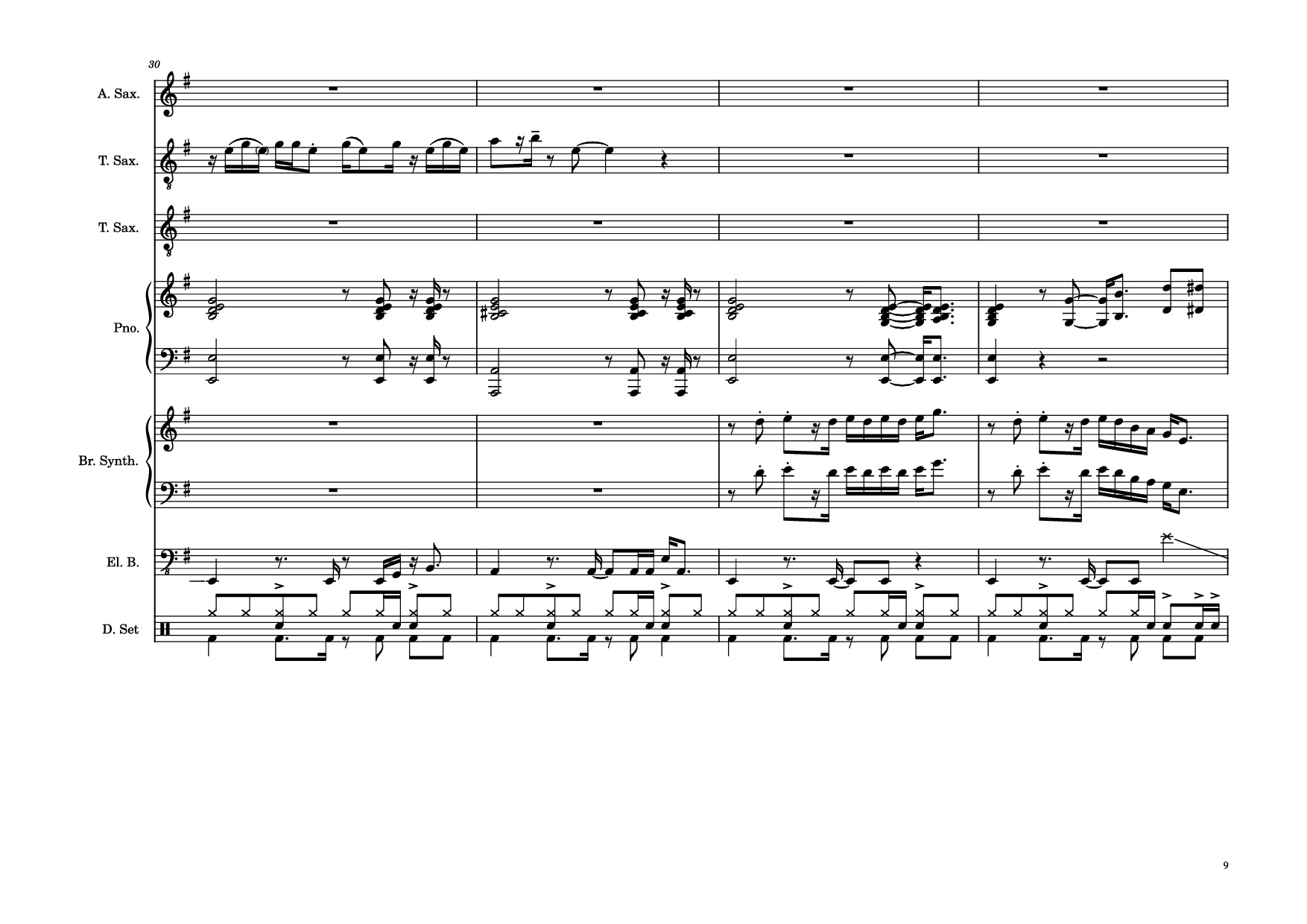 Trang 9 của Sheet nhạc PDF Piano Guitar Tab bài hát 176th Street Piano - Transcribed by