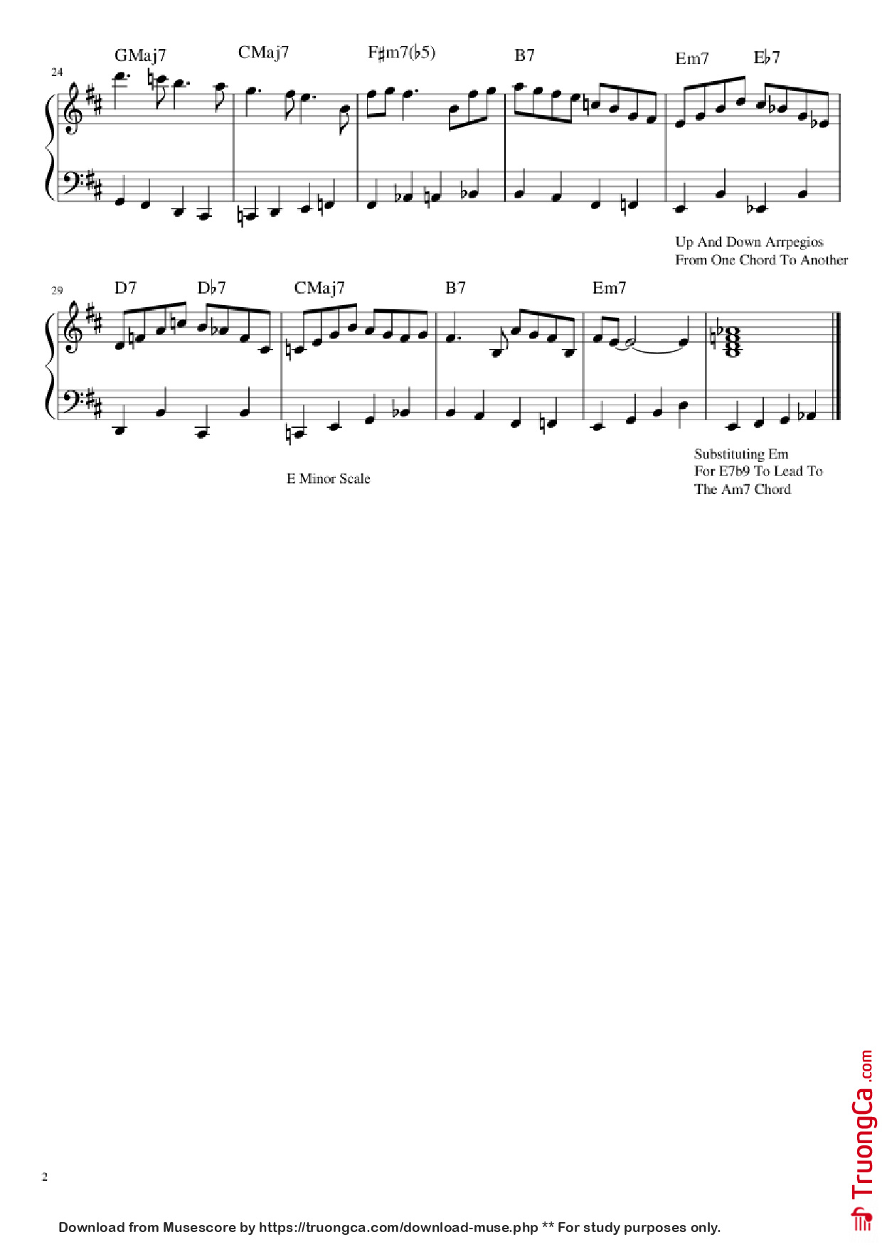 Trang 2 của Sheet nhạc PDF Piano bài hát Autumn Leaves solo Piano - Undefined