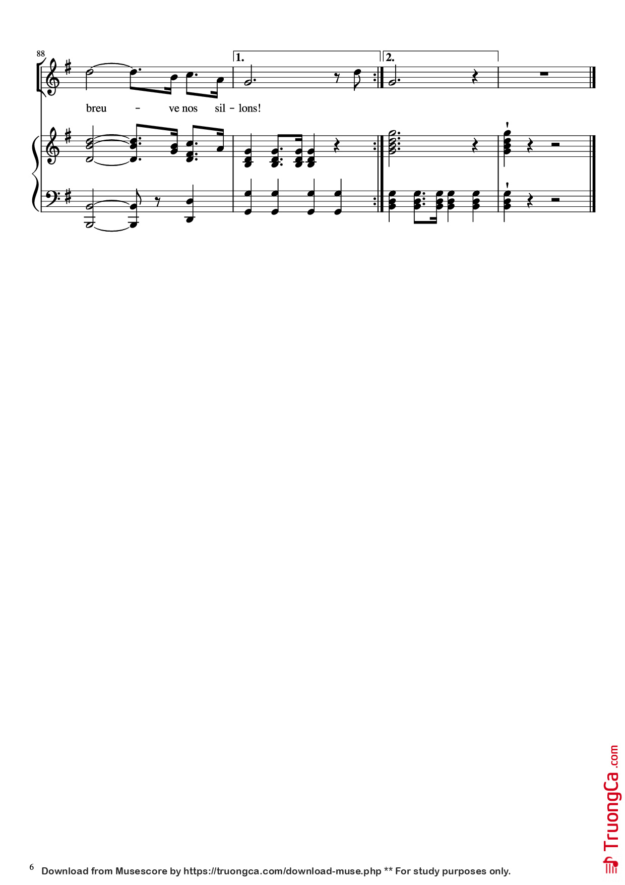 Trang 6 của Sheet nhạc PDF Piano bài hát La Marseillaise Piano - Claude Joseph Rouget de Lisle
