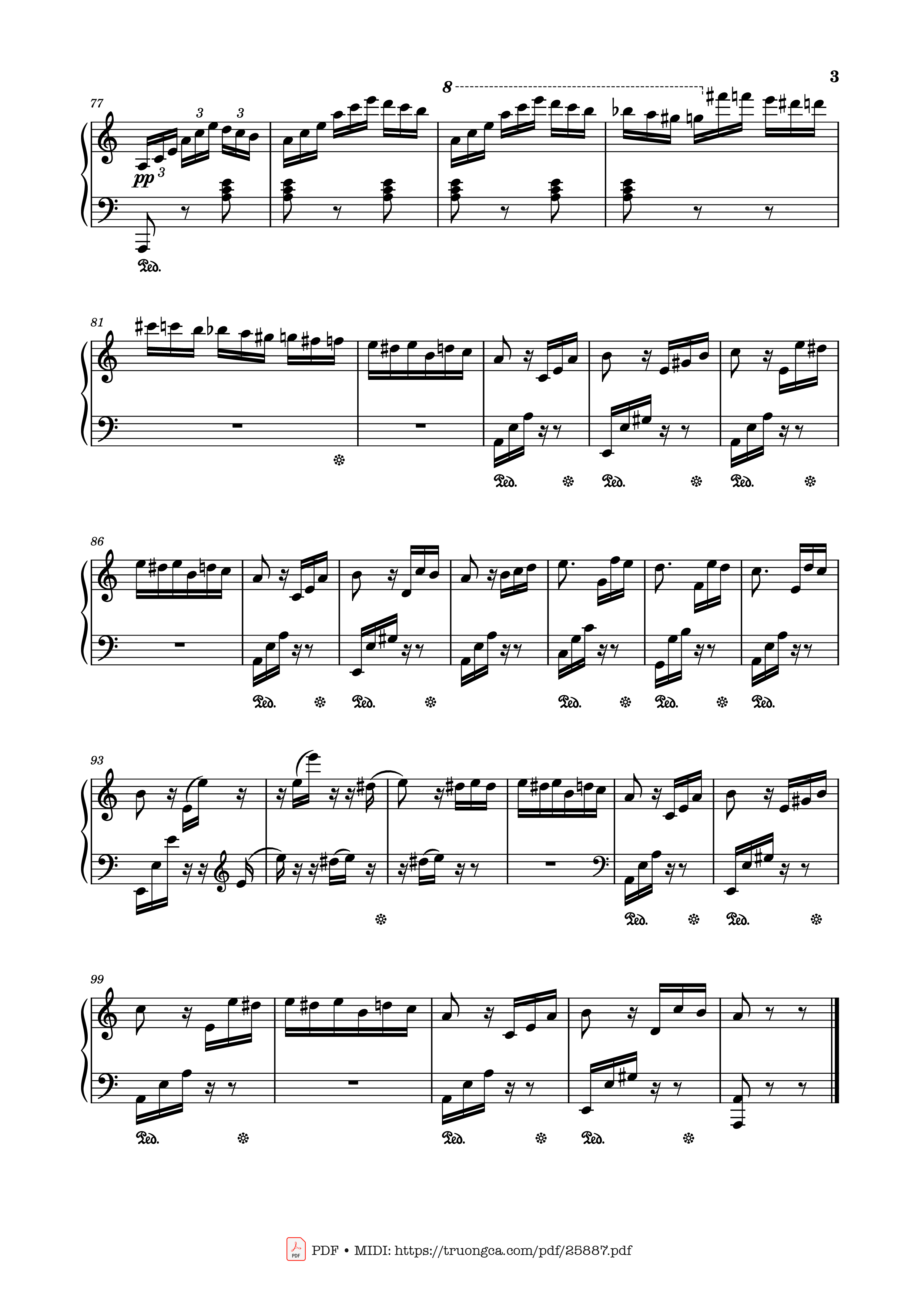 Trang 3 của Sheet nhạc PDF Piano bài hát Fur Elise (full) Piano - Ludwig van Beethoven