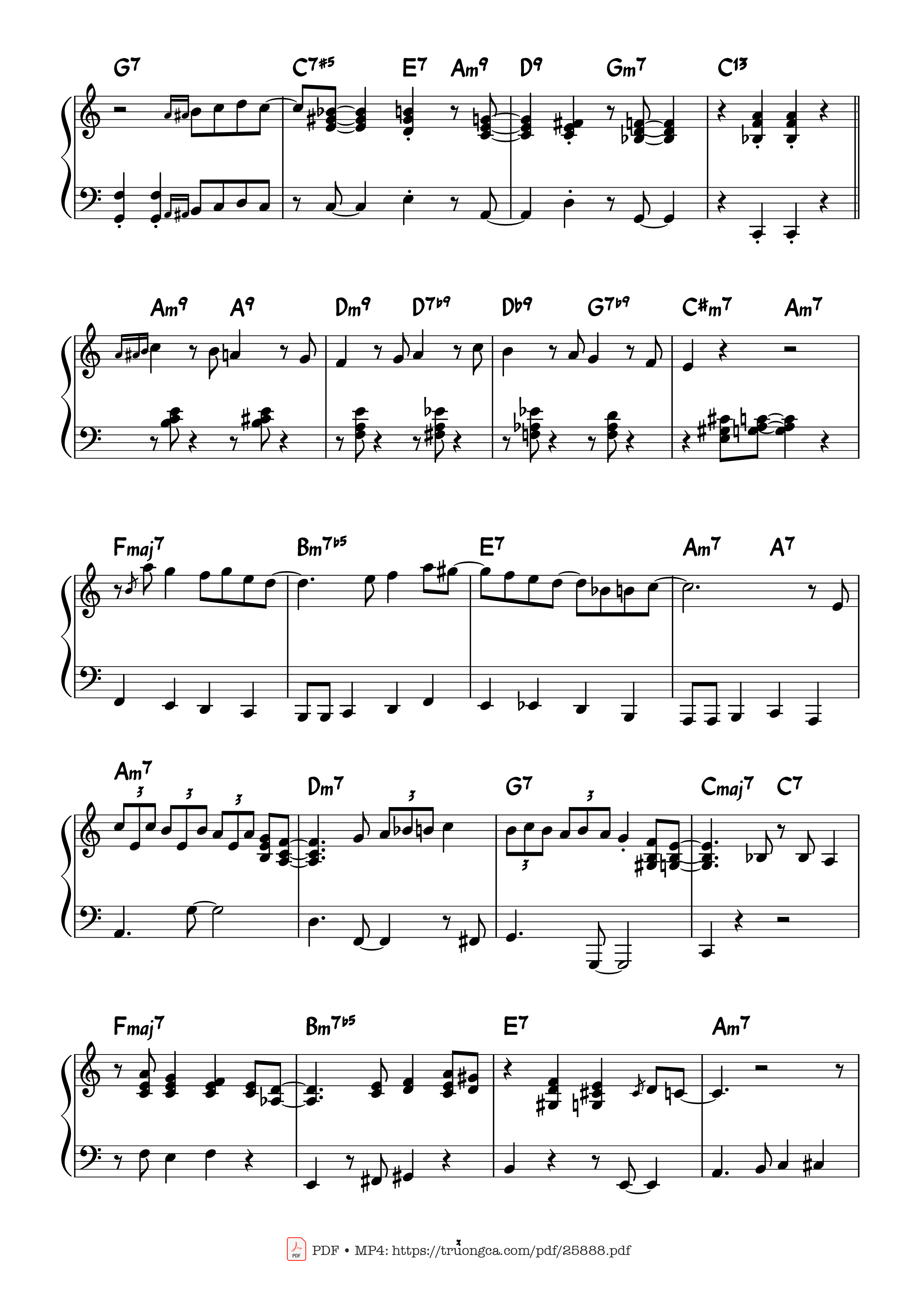 Trang 3 của Sheet nhạc PDF Piano bài hát FLY ME TO THE MOON Piano - Bart Howard