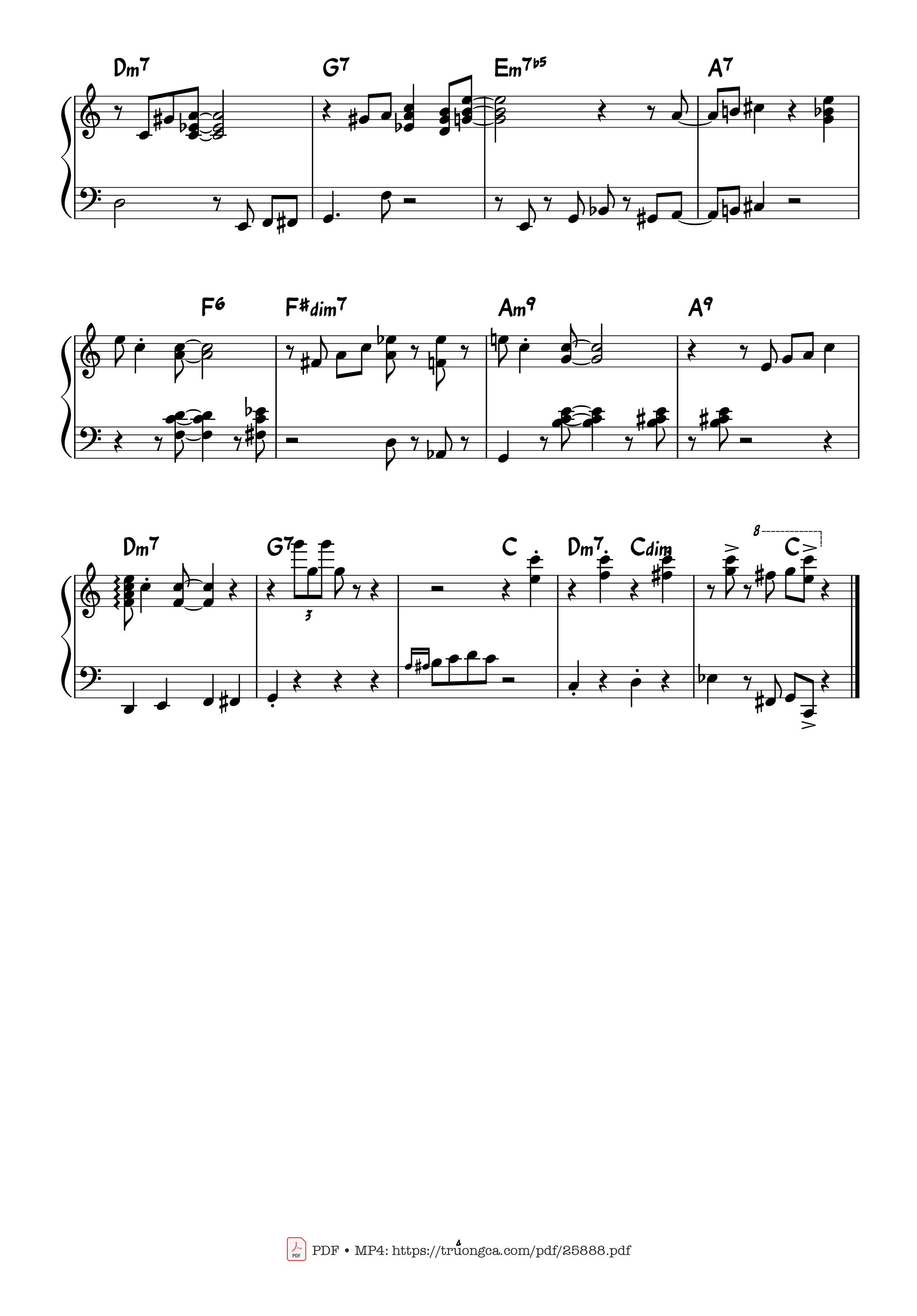 Trang 4 của Sheet nhạc PDF Piano bài hát FLY ME TO THE MOON Piano - Bart Howard