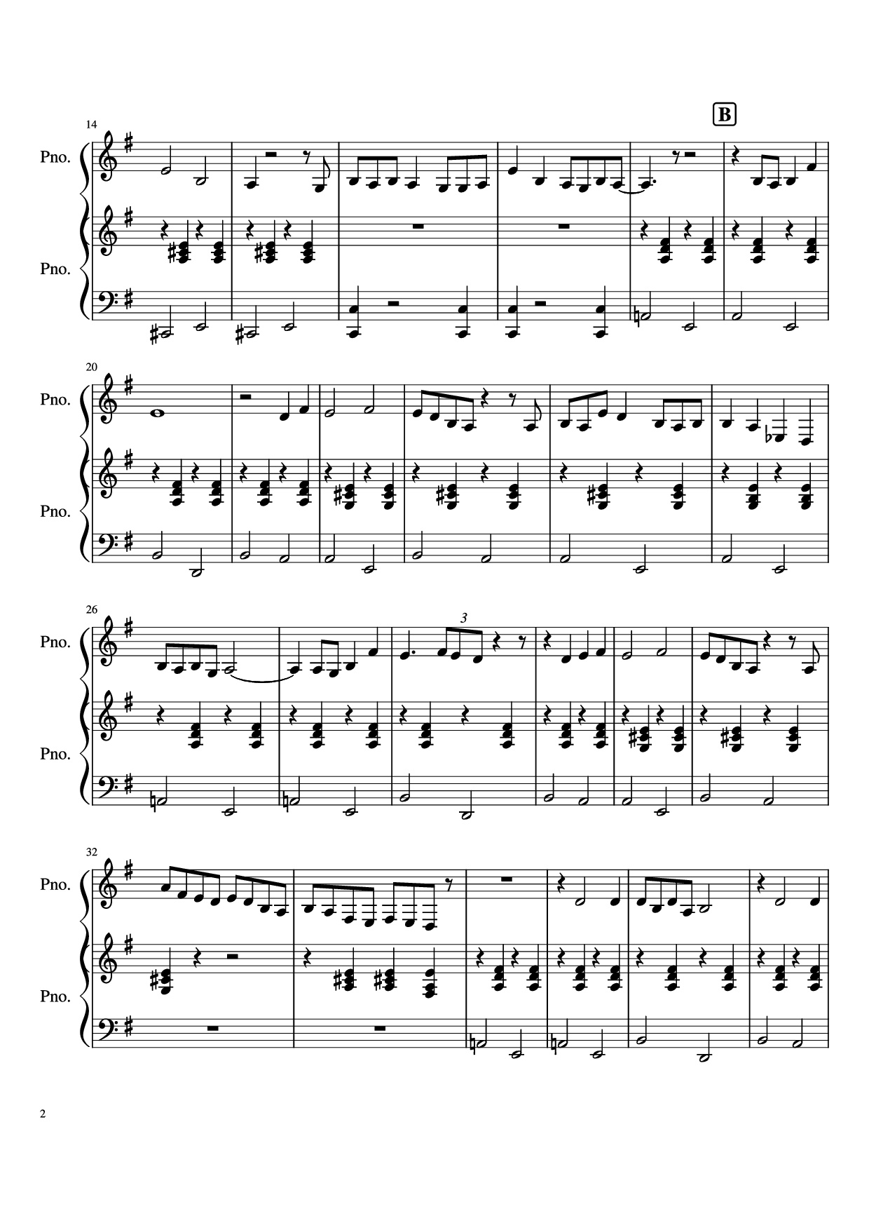 Trang 2 của Sheet nhạc PDF Piano bài hát Never Ever Getting Rid of Me Piano - Undefined