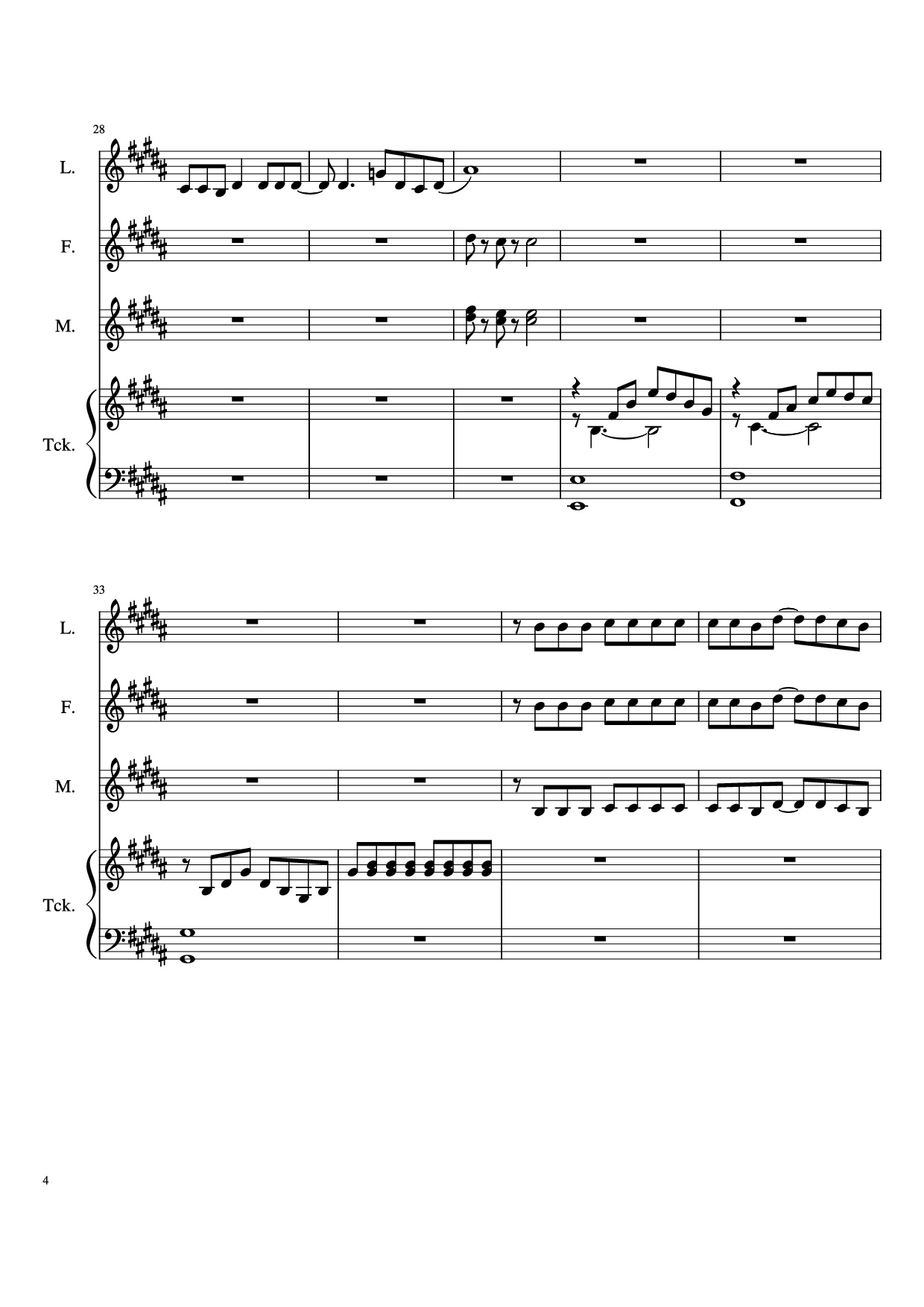 Trang 4 của Sheet nhạc PDF Piano bài hát The Ballad Of Sara Berry Piano - Music and Lyrics by