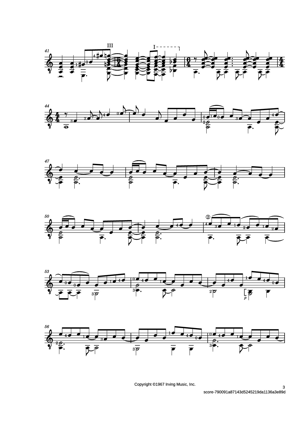 Trang 3 của Sheet nhạc PDF Guitar Tab bài hát Classical Gas Guitar TAB - Music by