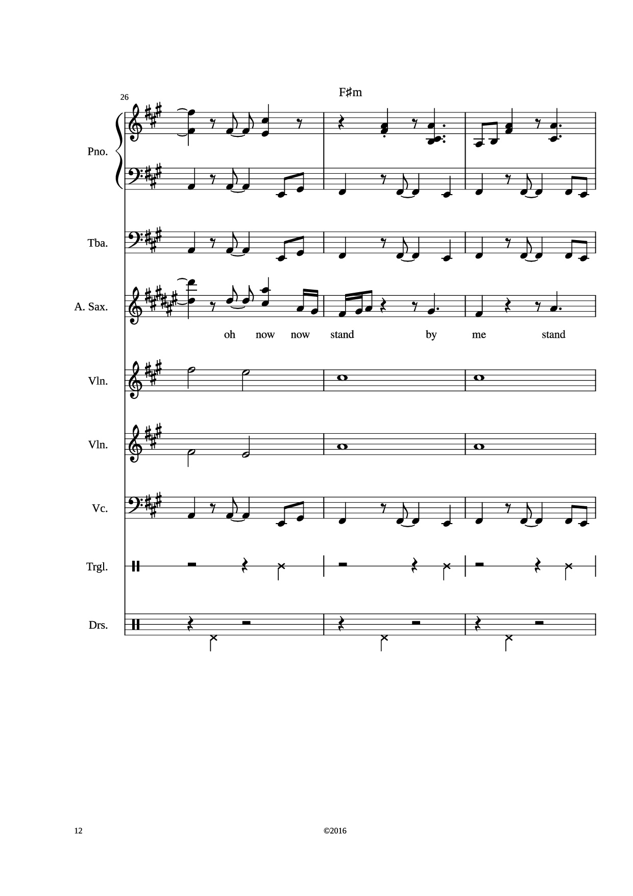 Trang 12 của Sheet nhạc PDF bài hát Stand by me Piano - Adamkyi
