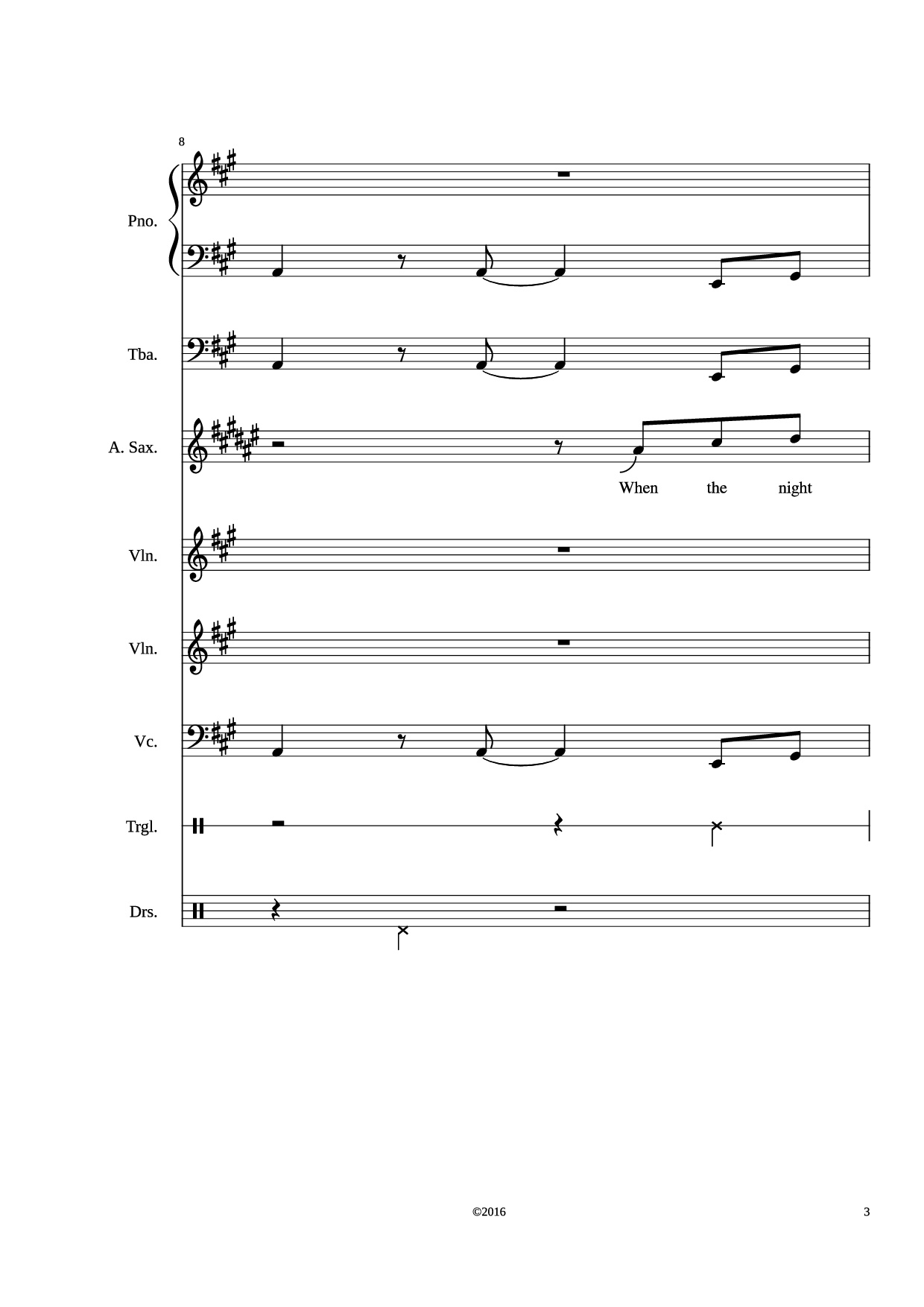 Trang 3 của Sheet nhạc PDF bài hát Stand by me Piano - Adamkyi