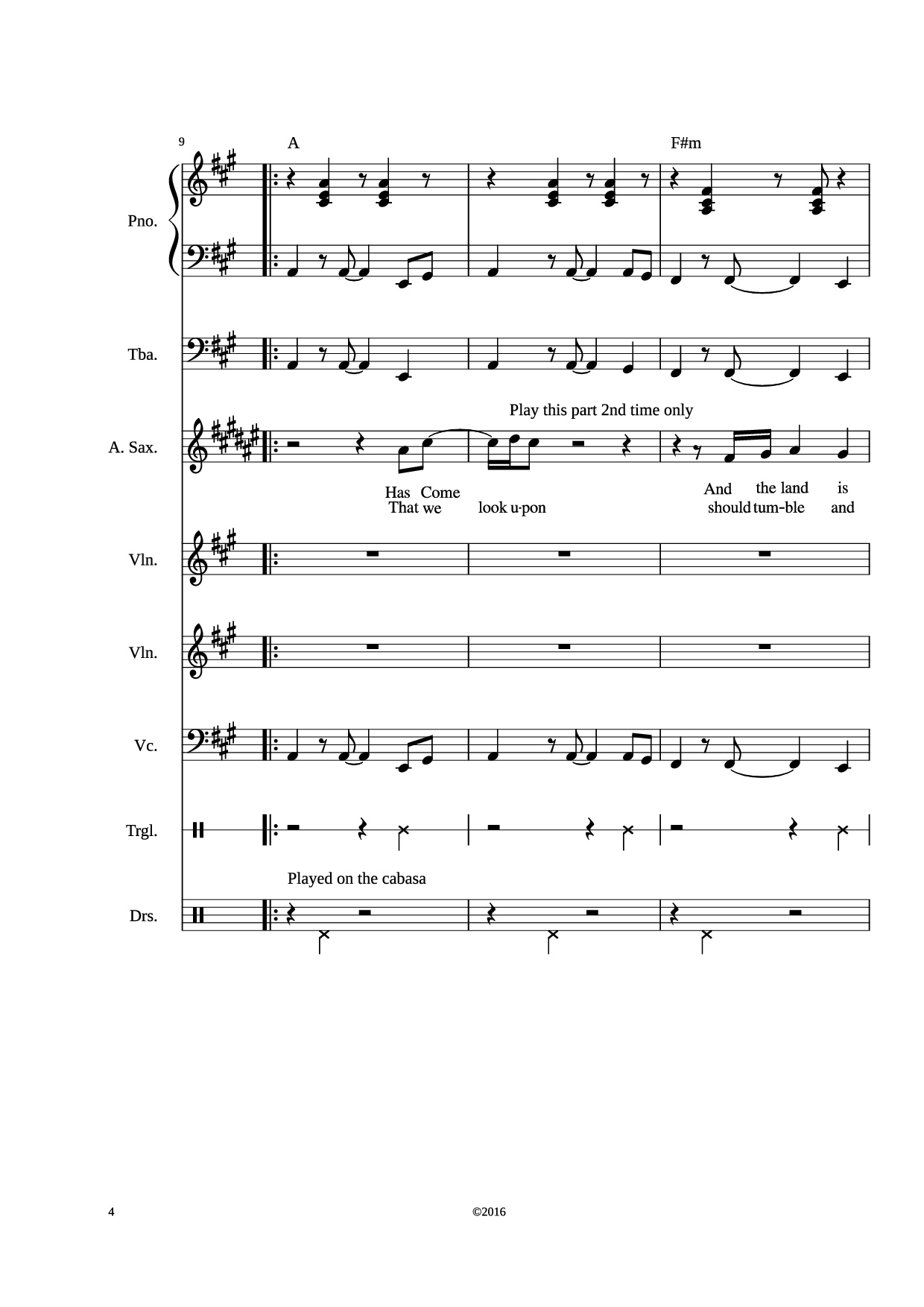 Trang 4 của Sheet nhạc PDF bài hát Stand by me Piano - Adamkyi