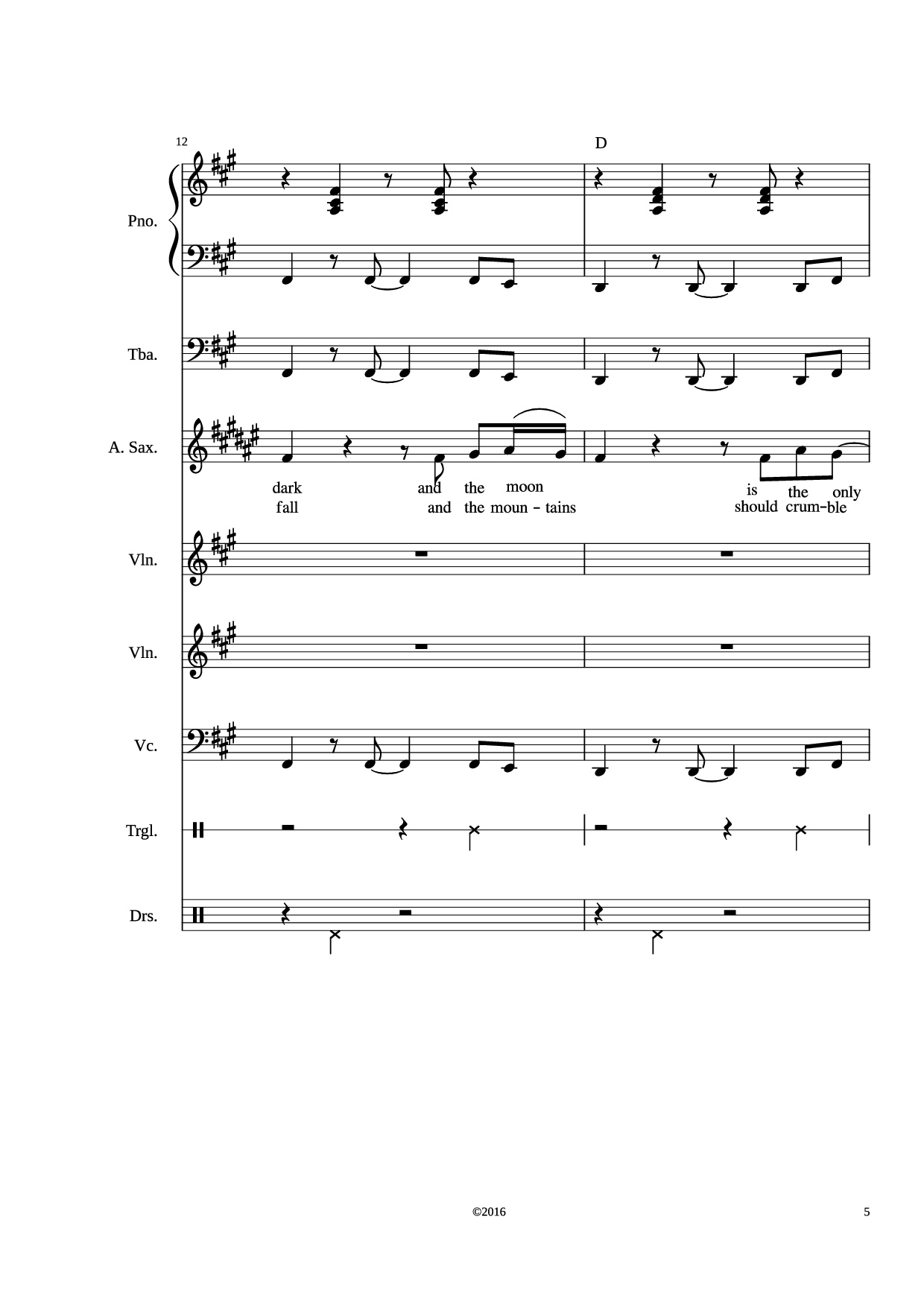 Trang 5 của Sheet nhạc PDF bài hát Stand by me Piano - Adamkyi
