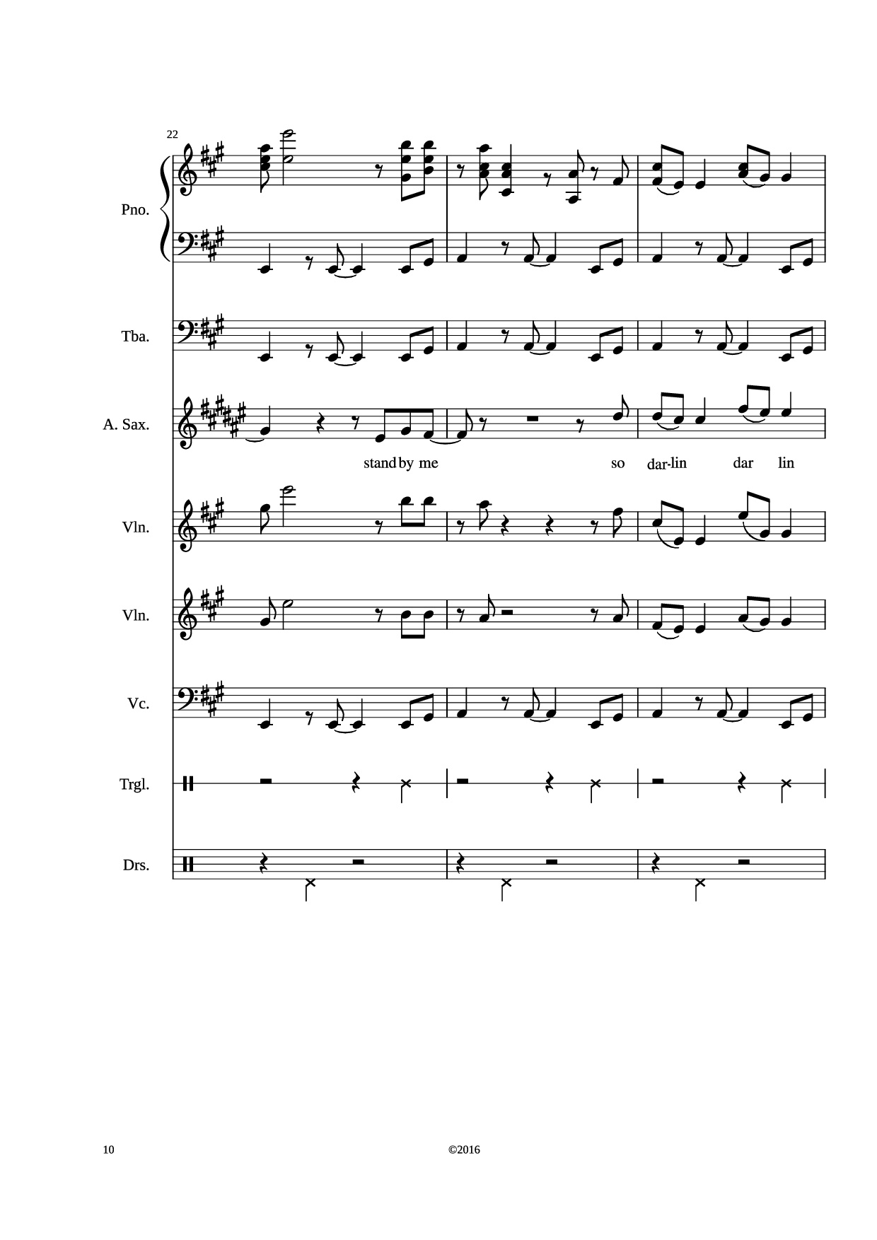 Trang 10 của Sheet nhạc PDF bài hát Stand by me Piano - Adamkyi