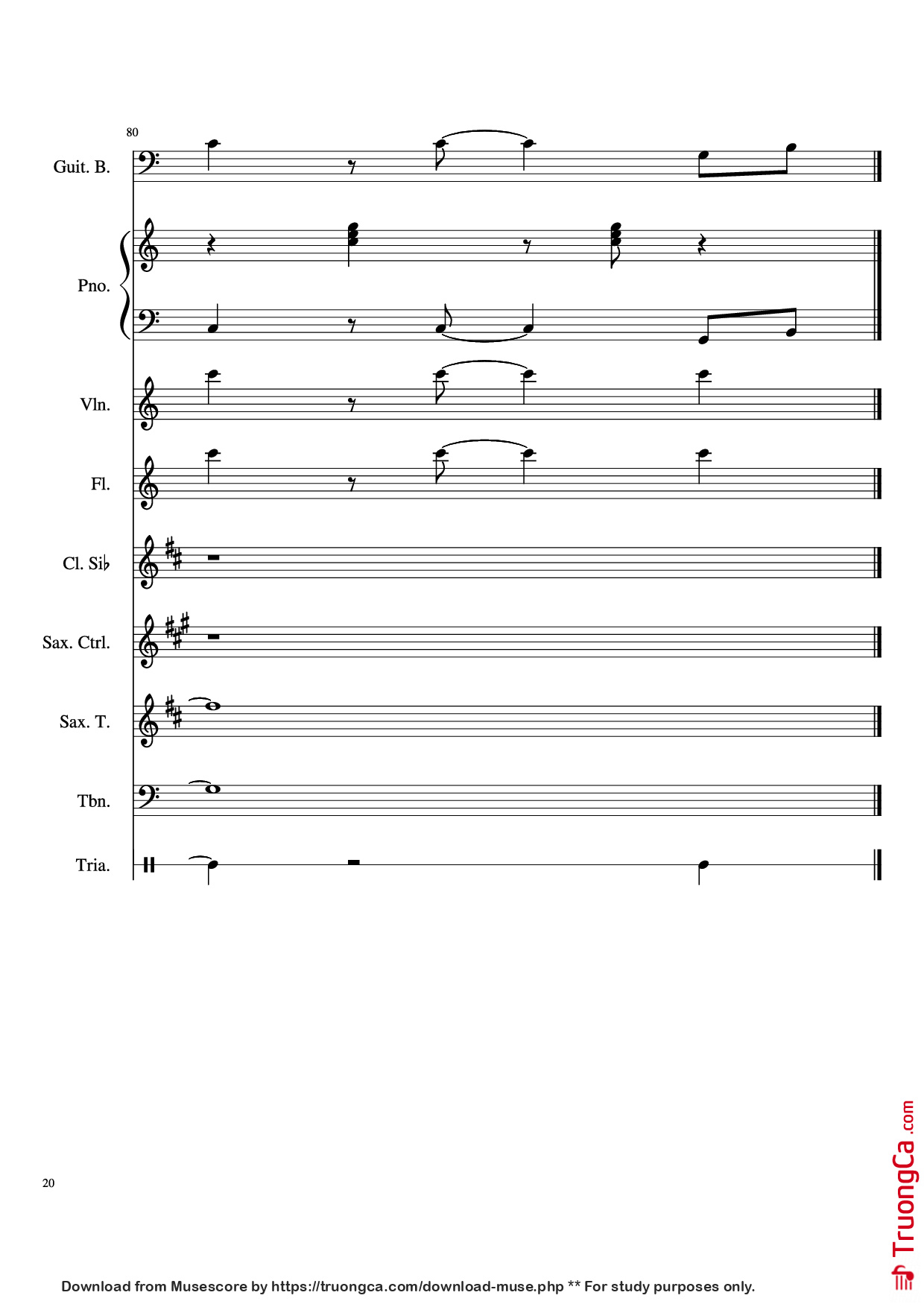 Trang 20 của Sheet nhạc PDF bài hát Stand By Me Piano & Violin - Ben E King
