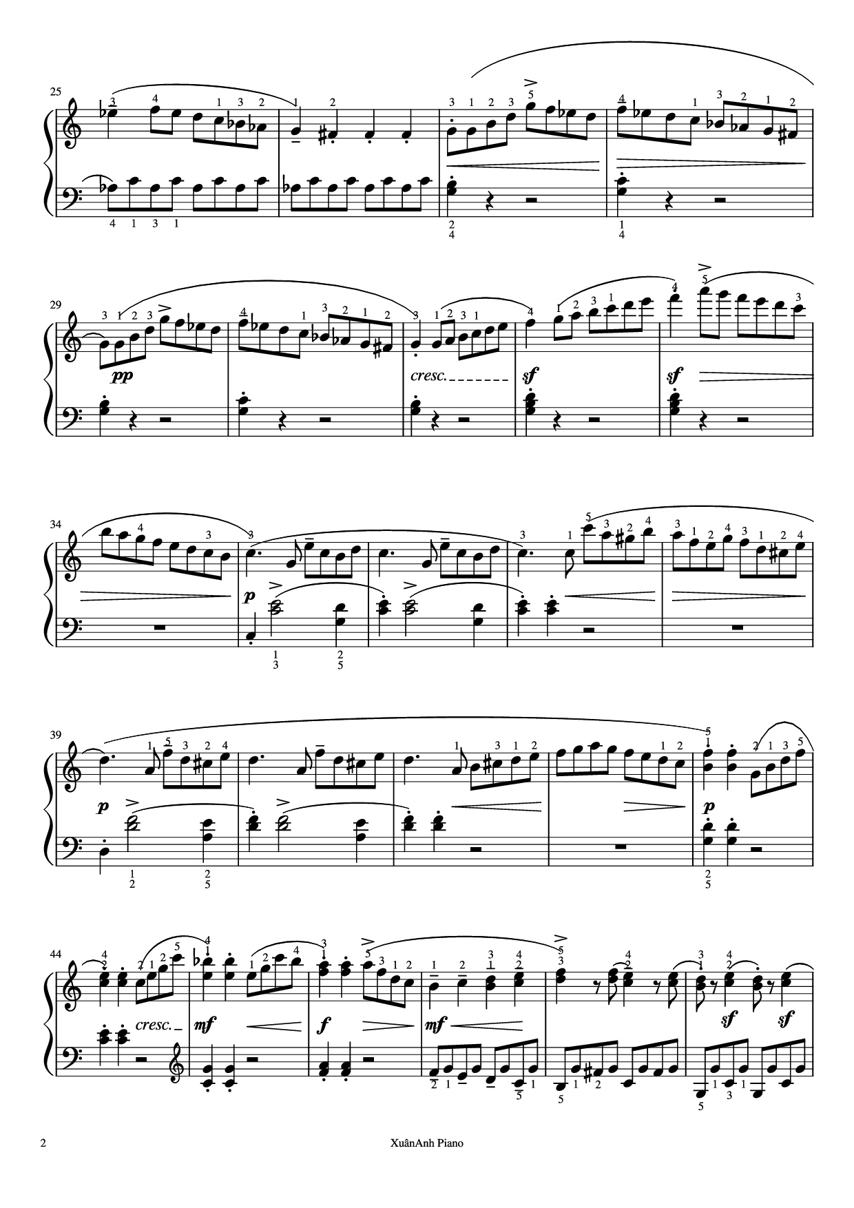 Trang 2 của Sheet nhạc PDF Piano bài hát Sonatine Op 55 No 1 Piano - Kuhlau