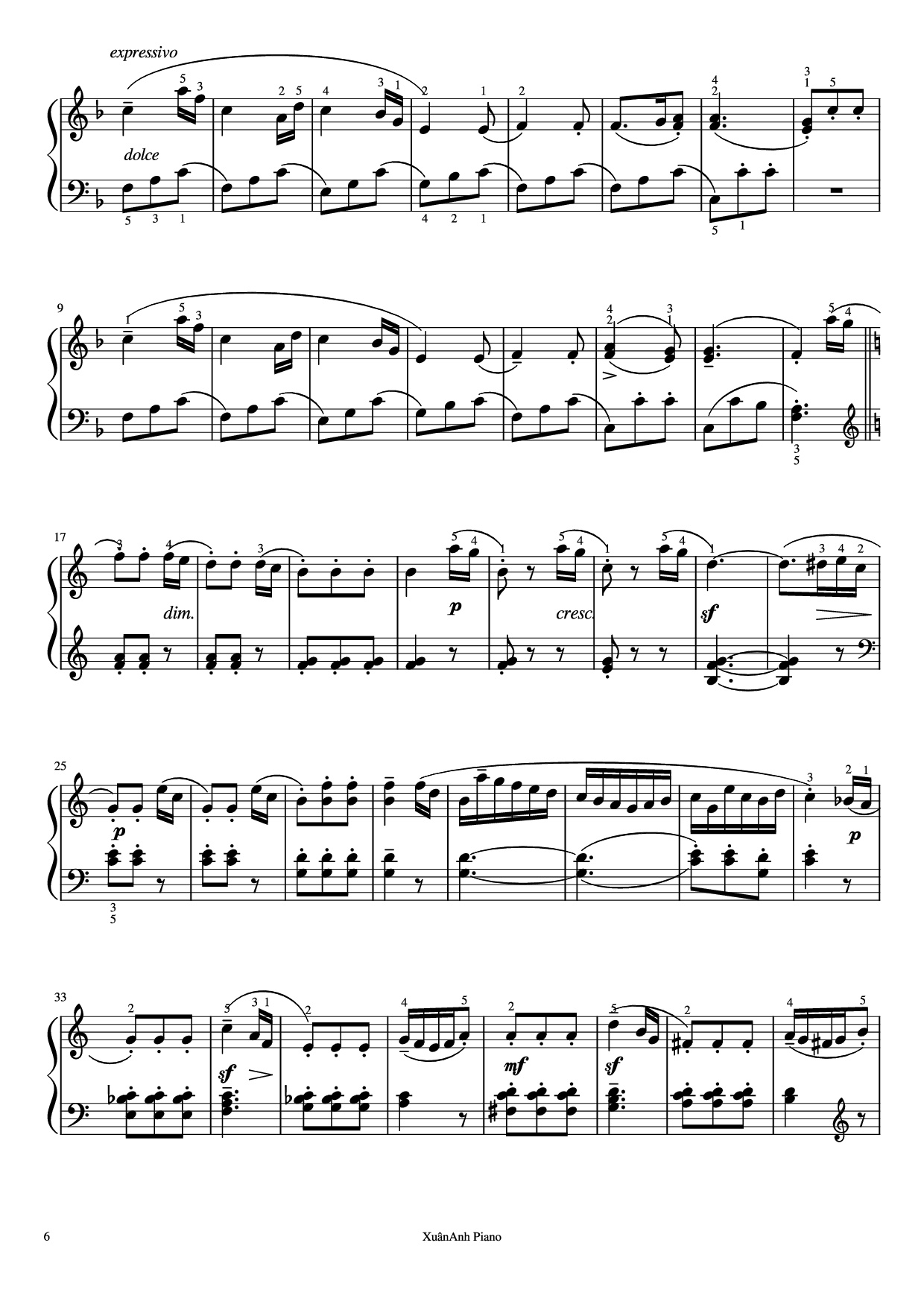 Trang 6 của Sheet nhạc PDF Piano bài hát Sonatine Op 55 No 1 Piano - Kuhlau