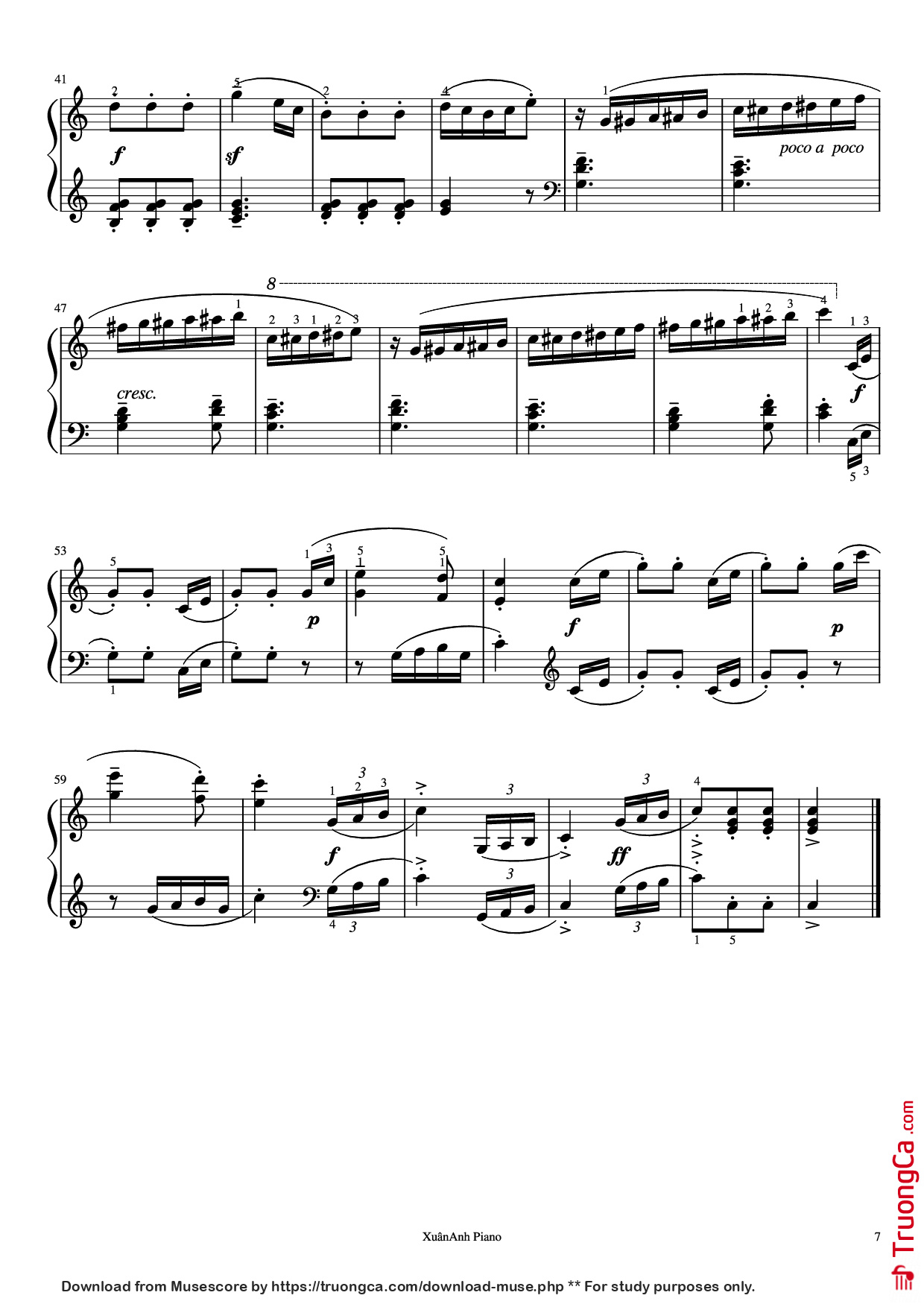 Trang 7 của Sheet nhạc PDF Piano bài hát Sonatine Op 55 No 1 Piano - Kuhlau