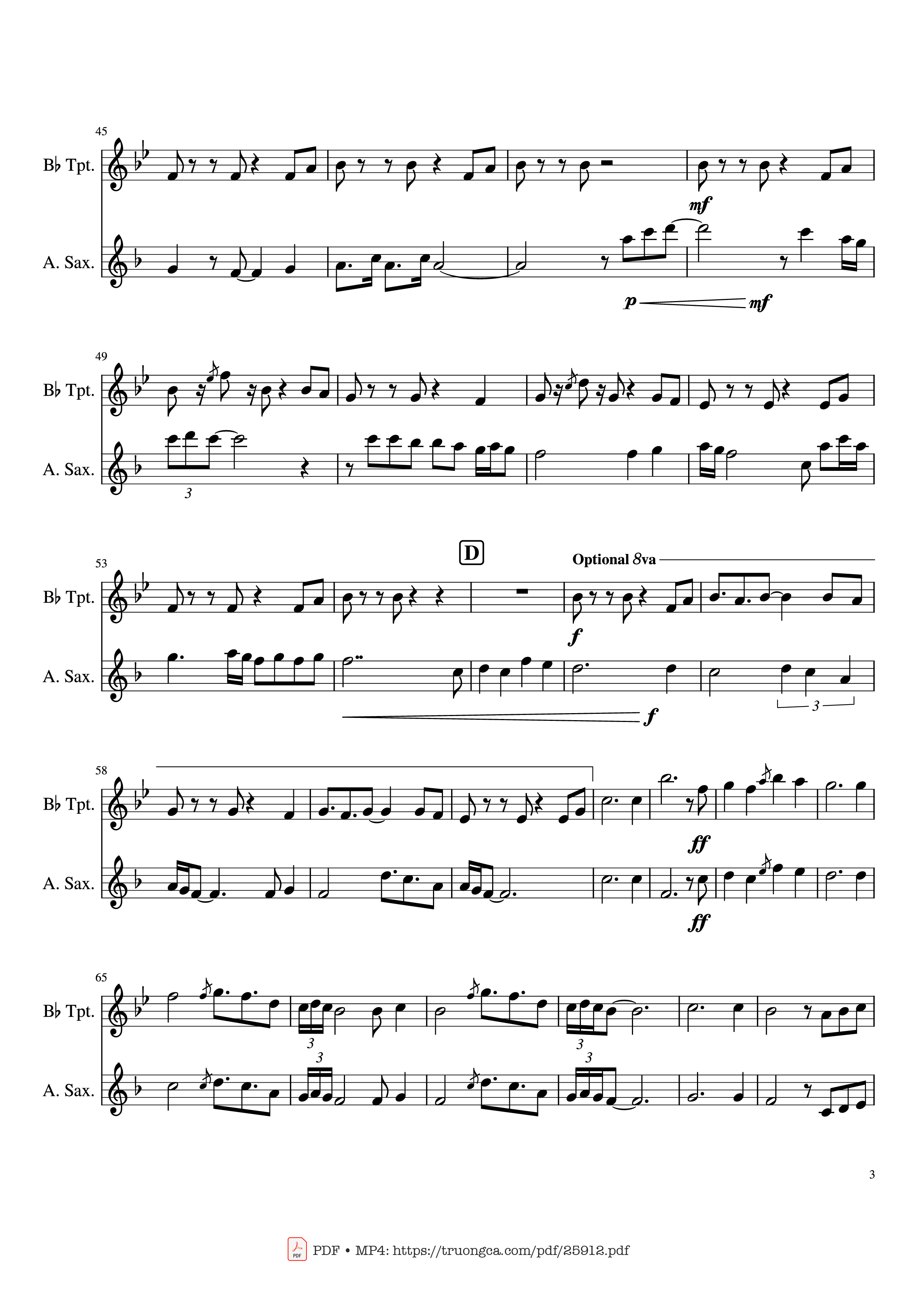 Trang 3 của Sheet nhạc PDF Piano bài hát Stand By Me Piano - Ben E King/ Florence and the Machine