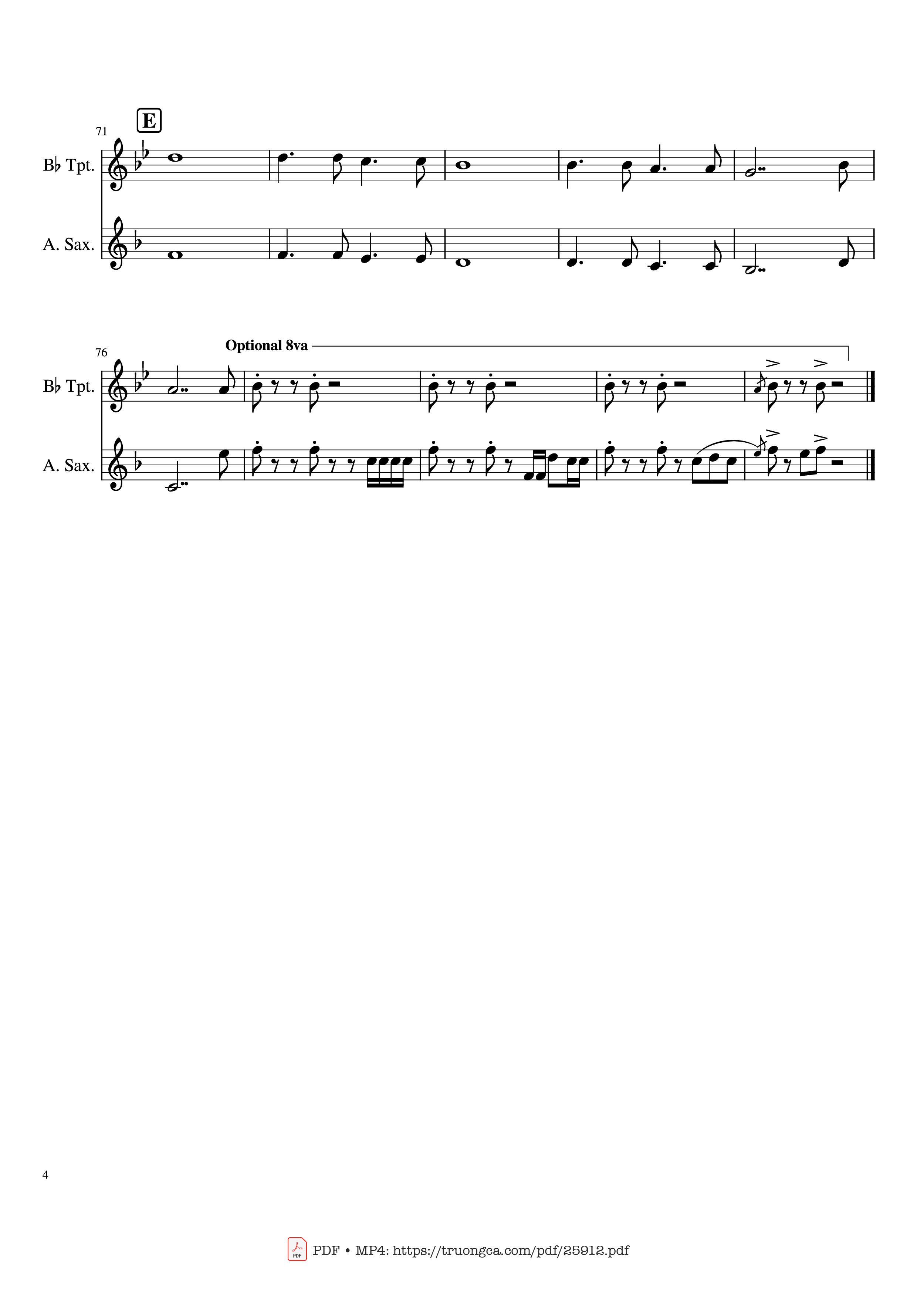 Trang 4 của Sheet nhạc PDF Piano bài hát Stand By Me Piano - Ben E King/ Florence and the Machine