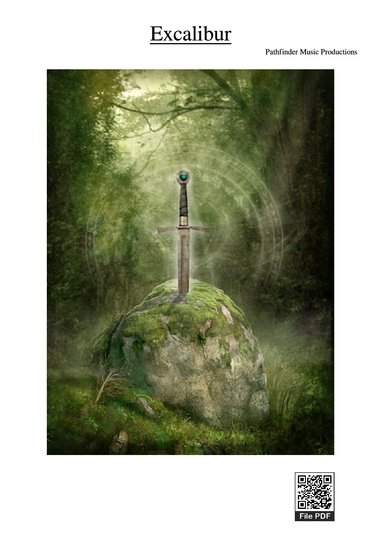 Trang 1 của Sheet nhạc PDF bài hát Excalibur - Pathfinder Music Productions