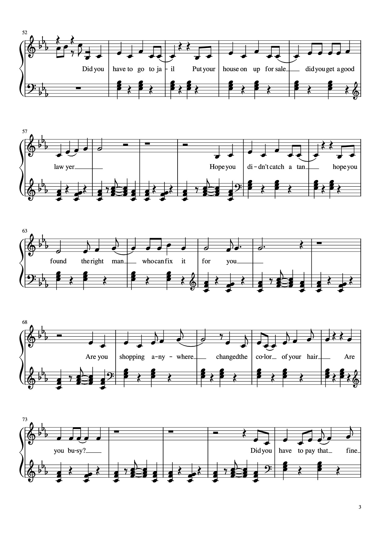 Trang 3 của Sheet nhạc PDF Piano bài hát Amy Winehouse-Valerie Piano - Undefined