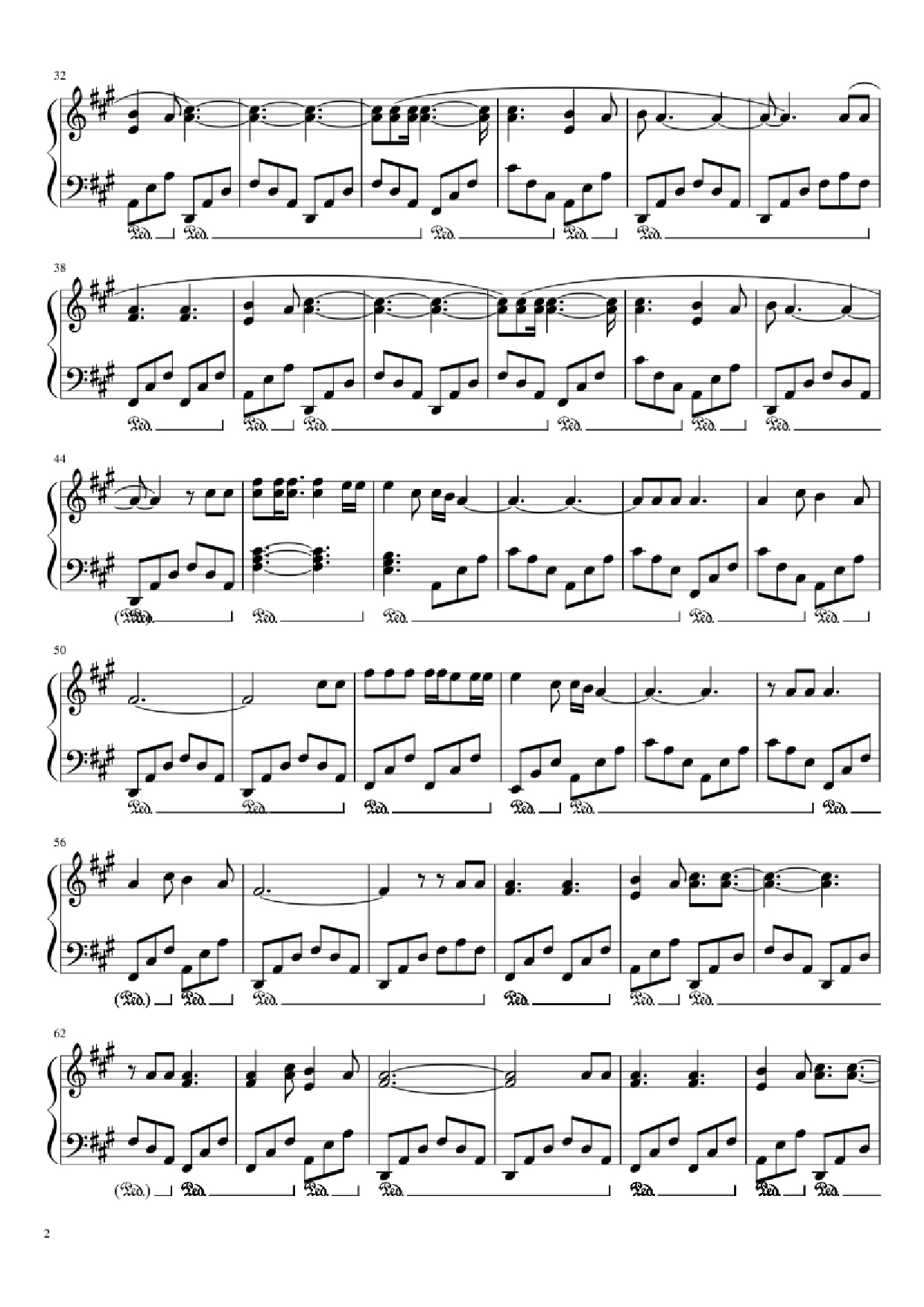 Trang 2 của Sheet nhạc PDF Piano bài hát The Night We Met Piano - Lord Huron