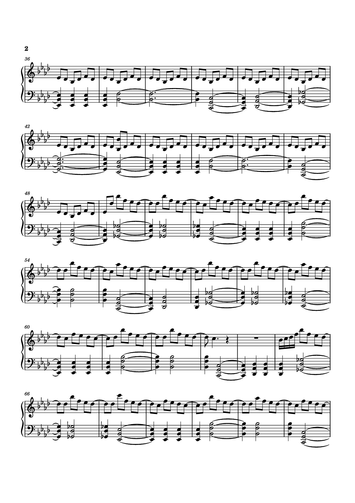 Trang 2 của Sheet nhạc PDF Piano bài hát Ethereal Piano - TXMY