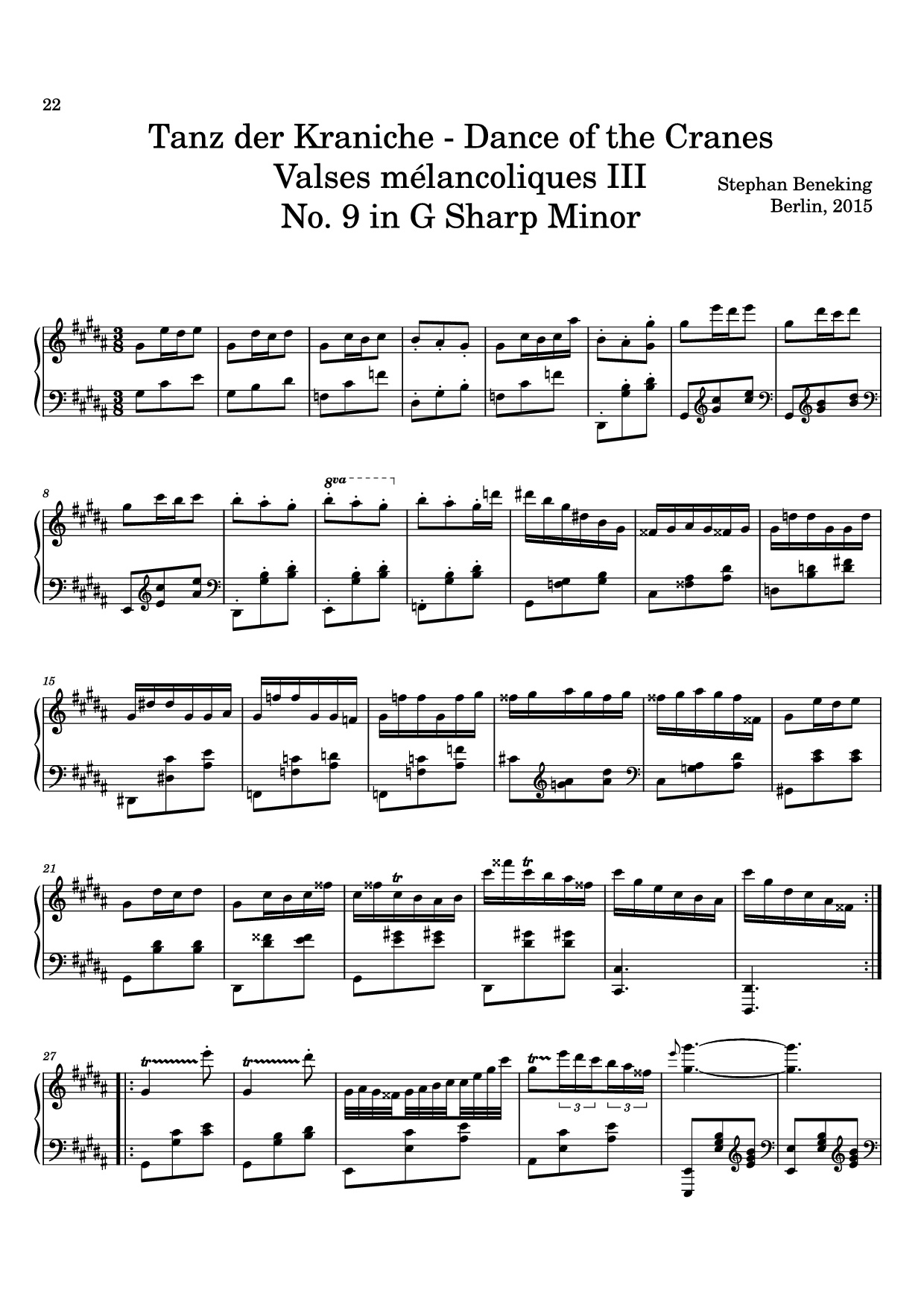 Trang 22 của Sheet nhạc PDF bài hát 12 Valses mélancoliques III - Dance of the Cranes - No. 1 in C Minor - Stephan Beneking