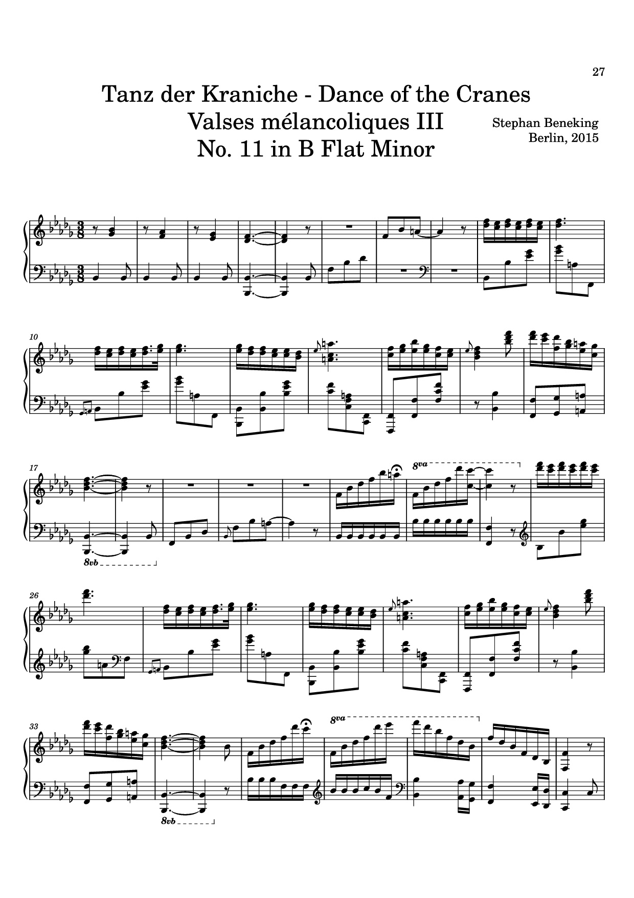 Trang 27 của Sheet nhạc PDF bài hát 12 Valses mélancoliques III - Dance of the Cranes - No. 1 in C Minor - Stephan Beneking