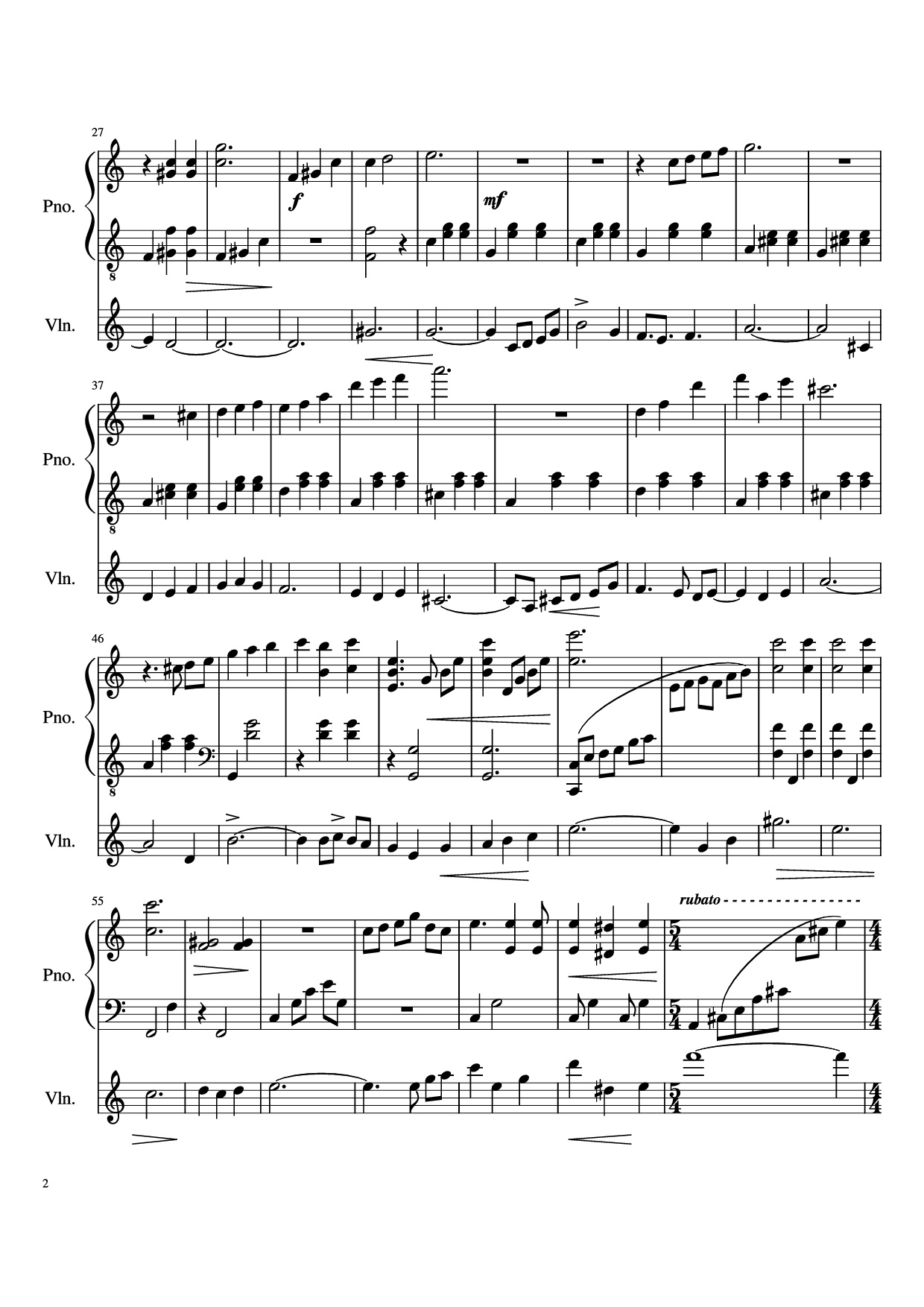 Trang 2 của Sheet nhạc PDF Piano bài hát DUET Piano - Pedro Silva
