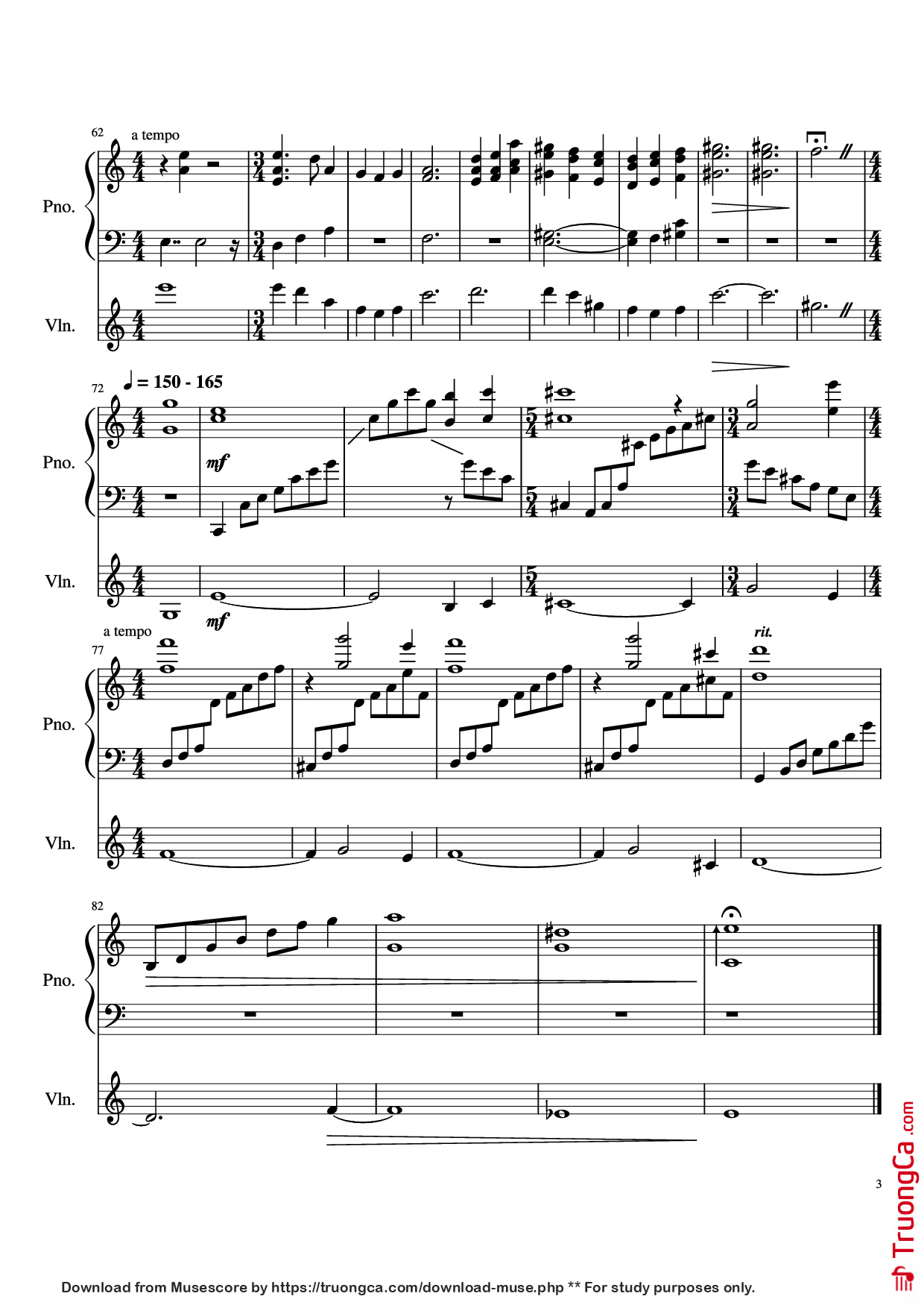 Trang 3 của Sheet nhạc PDF Piano bài hát DUET Piano - Pedro Silva