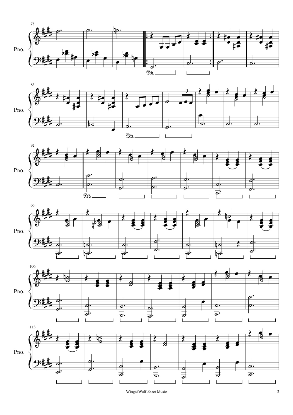 Trang 3 của Sheet nhạc PDF Piano bài hát Hijo de la Luna Piano - Originally by Mecano Covered by Octavio Vazquez