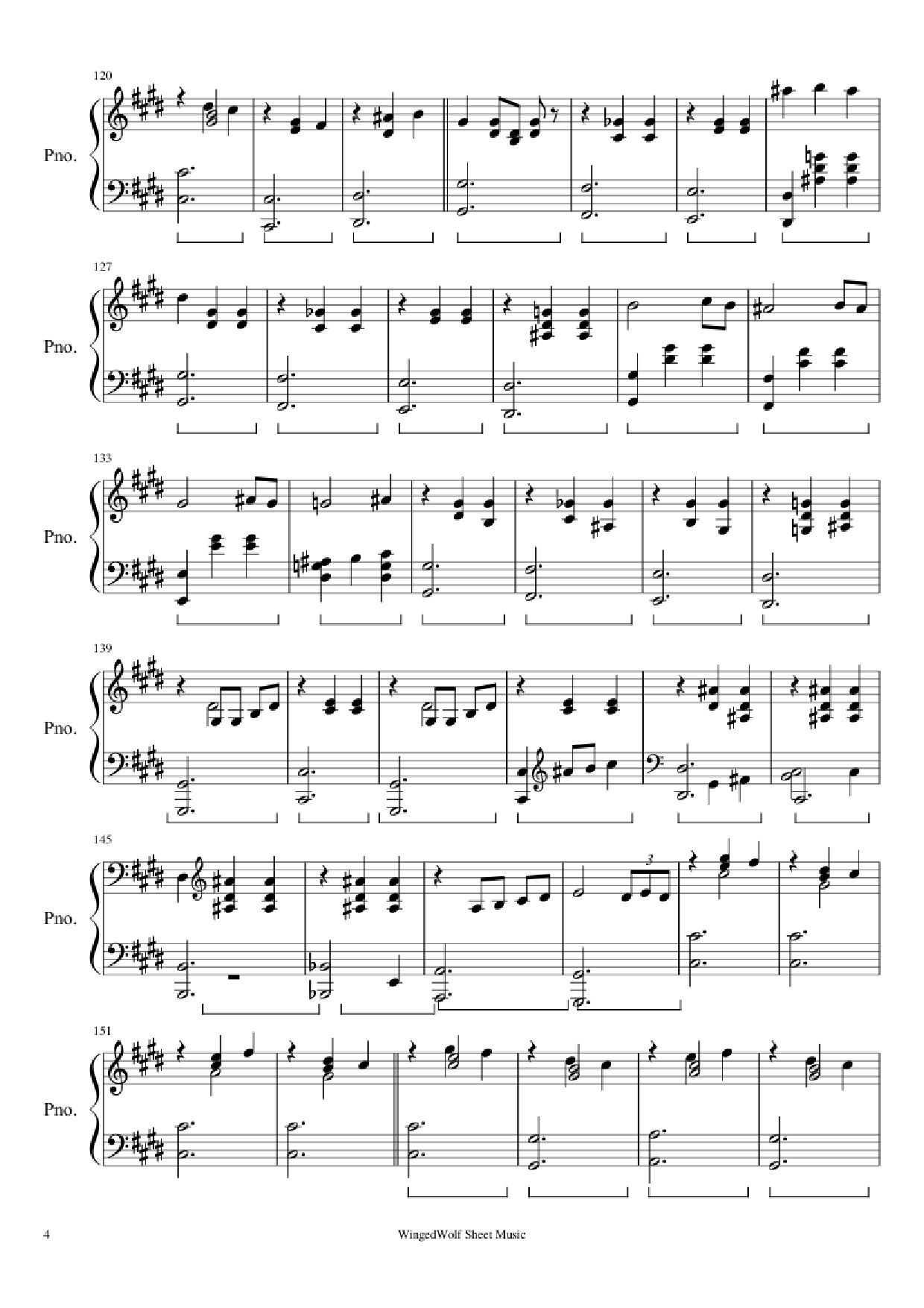 Trang 4 của Sheet nhạc PDF Piano bài hát Hijo de la Luna Piano - Originally by Mecano Covered by Octavio Vazquez