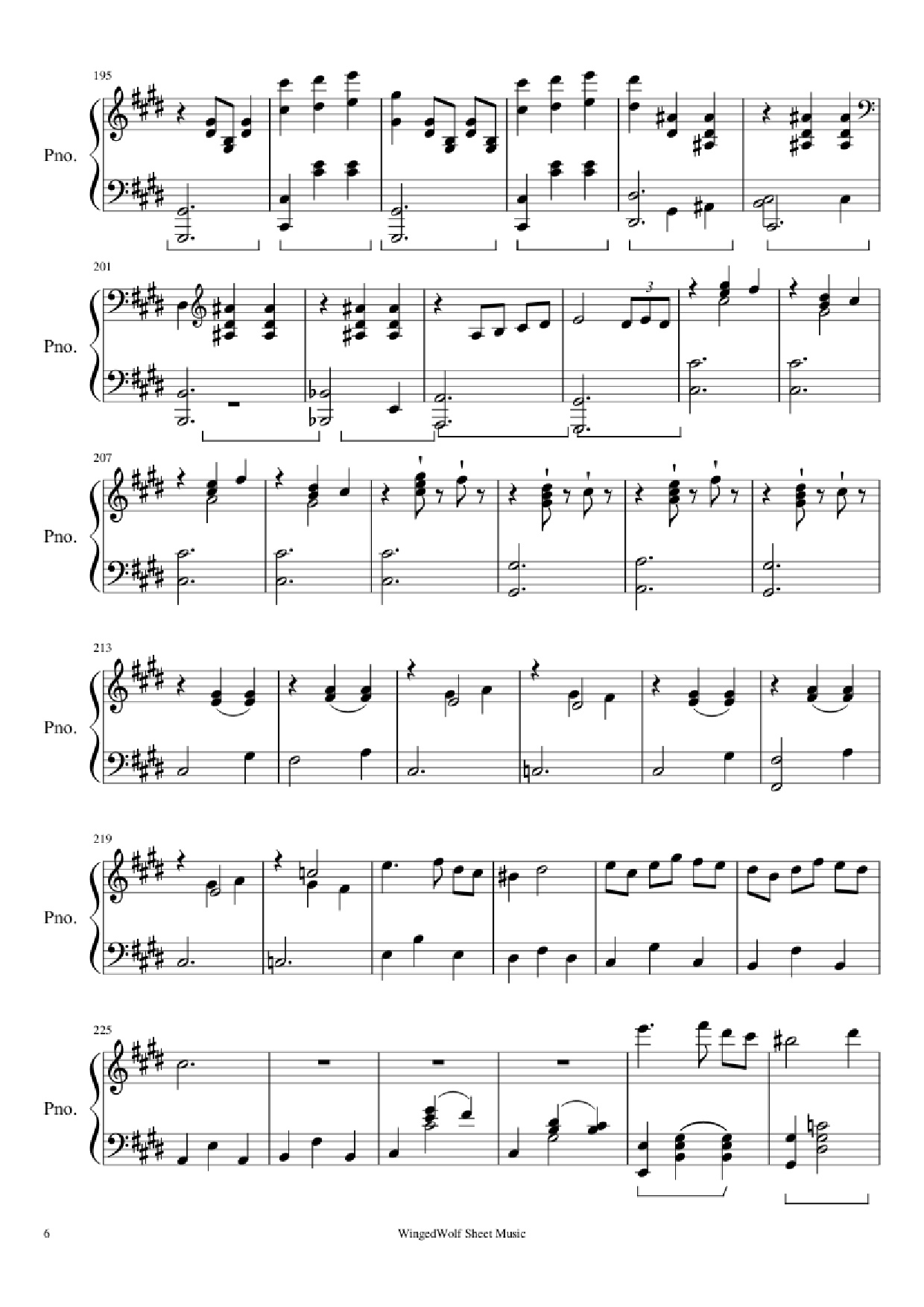 Trang 6 của Sheet nhạc PDF Piano bài hát Hijo de la Luna Piano - Originally by Mecano Covered by Octavio Vazquez