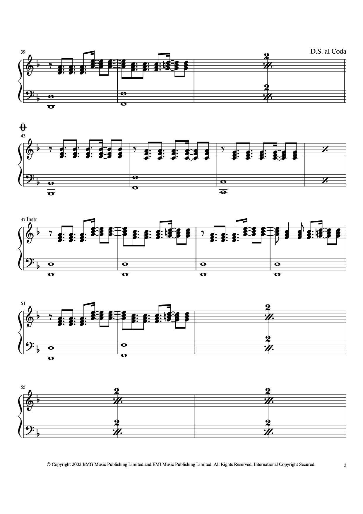 Trang 3 của Sheet nhạc PDF Piano bài hát Feel Piano - Robert Williams & Guy Chambers