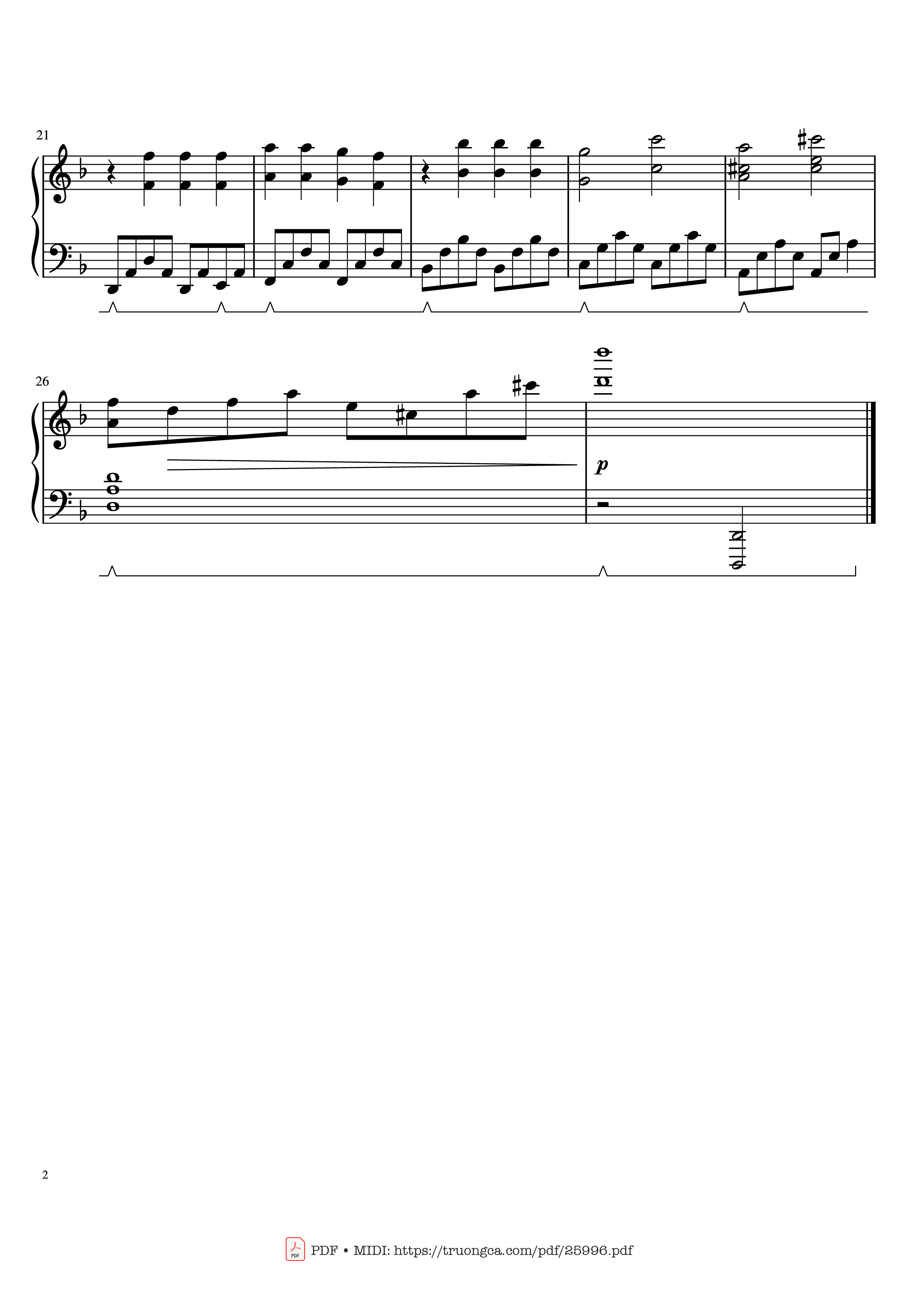 Trang 2 của Sheet nhạc PDF Piano bài hát Gravity Falls Piano - Brad Breeck