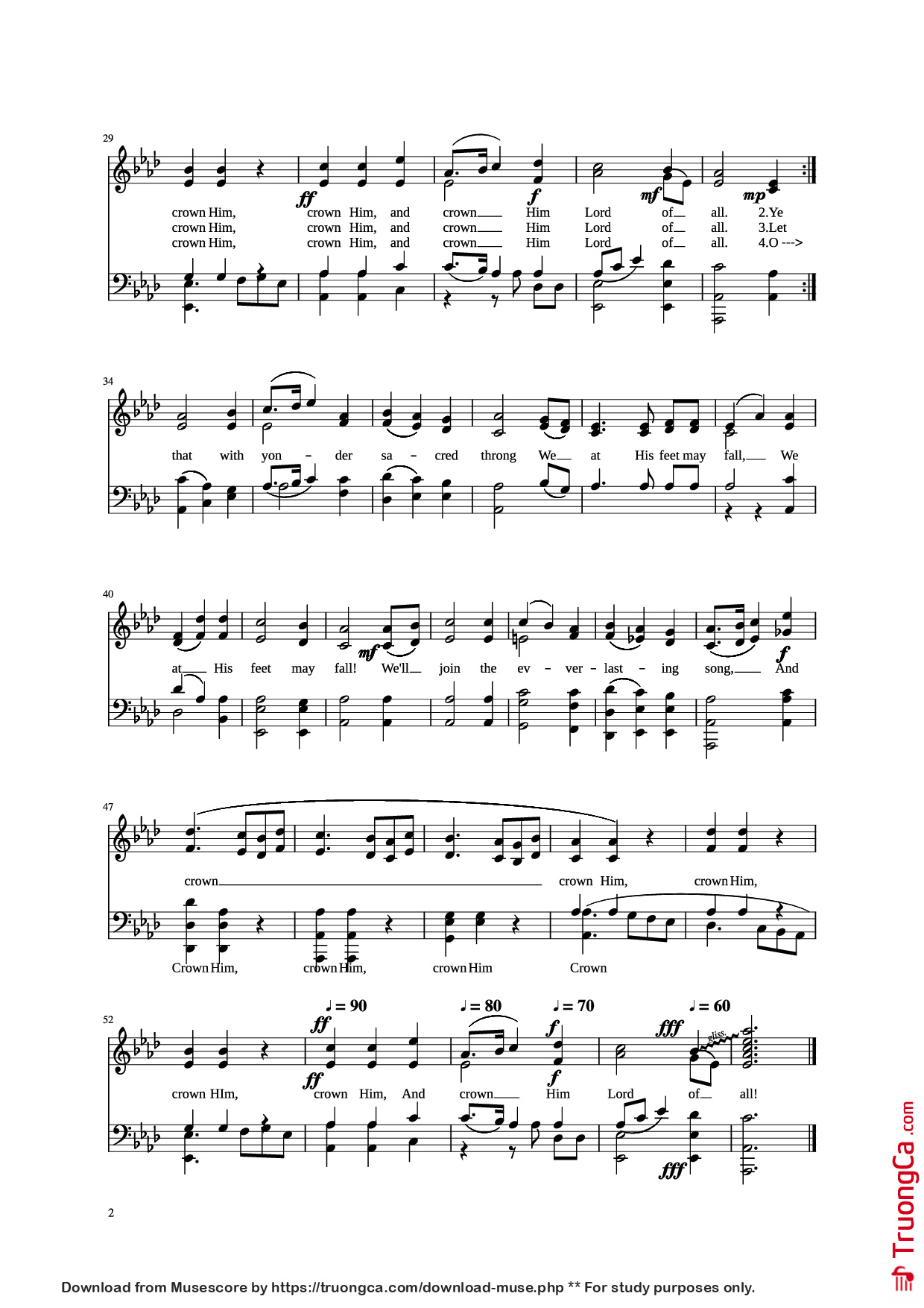 Trang 2 của Sheet nhạc PDF bài hát All Hail the Power of Jesus