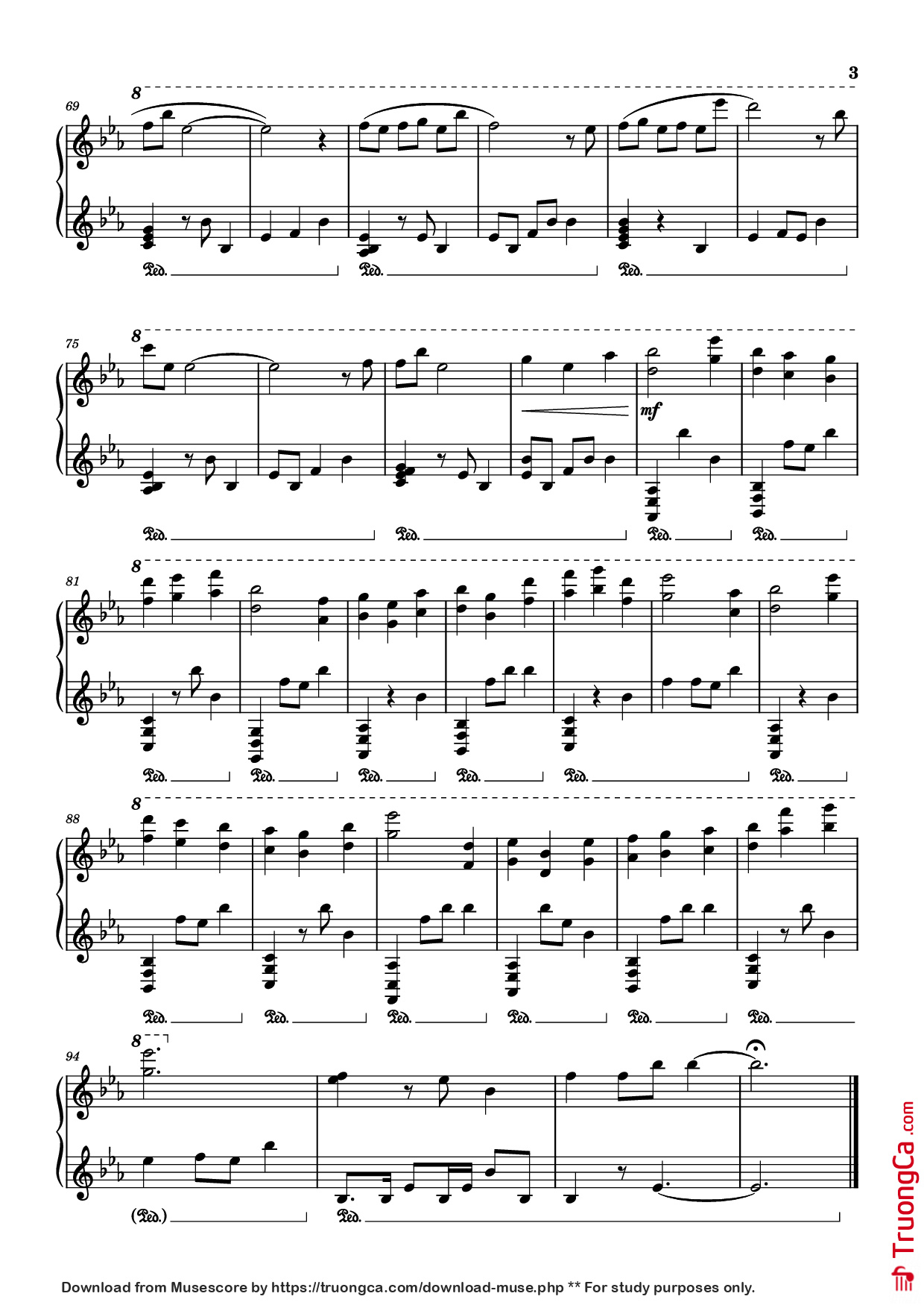 Trang 3 của Sheet nhạc PDF Piano bài hát Apathy - Umineko Piano - Arr: Daniel Duro Soto