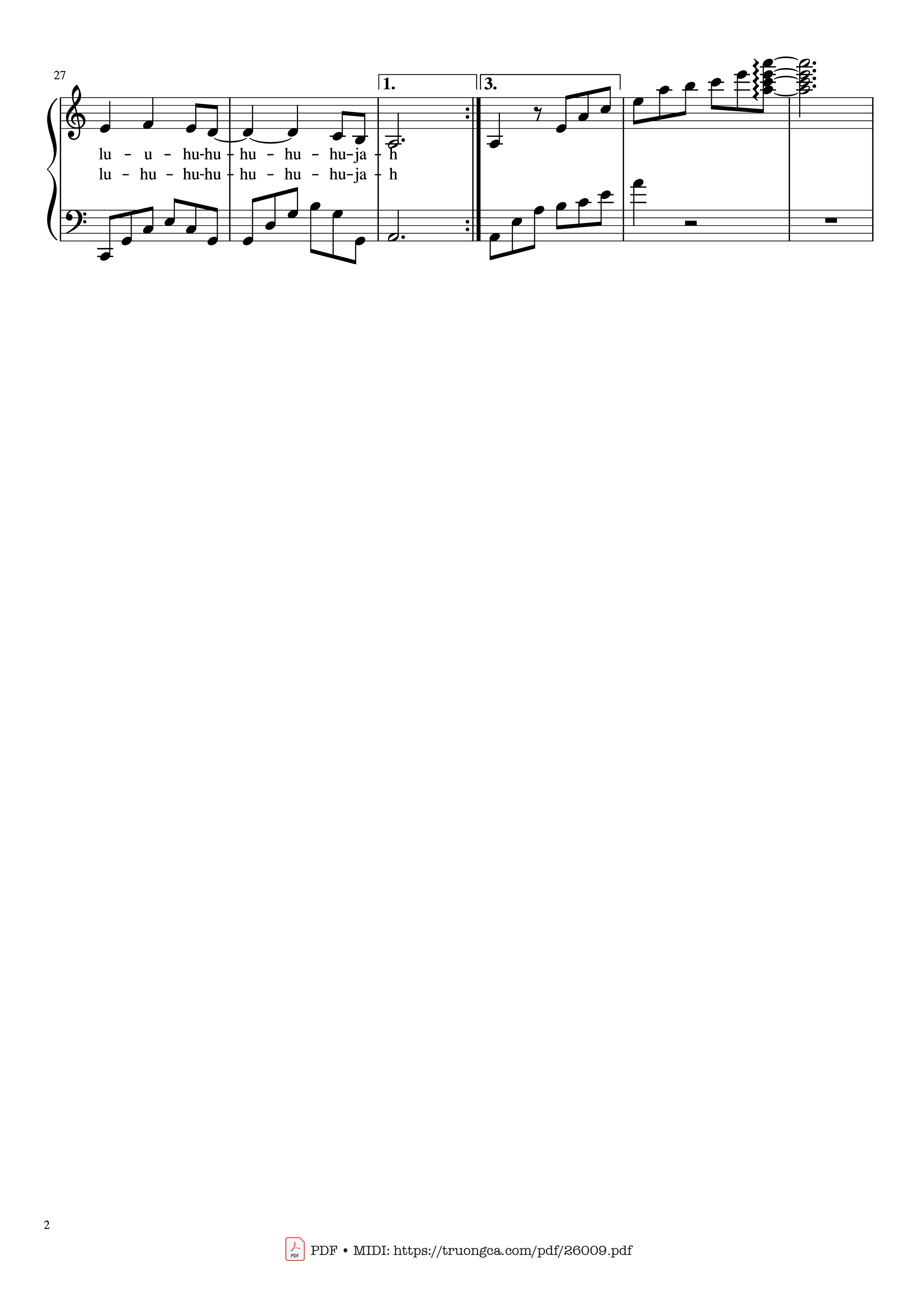 Trang 2 của Sheet nhạc PDF Piano bài hát Hallelujah Piano - Hymns