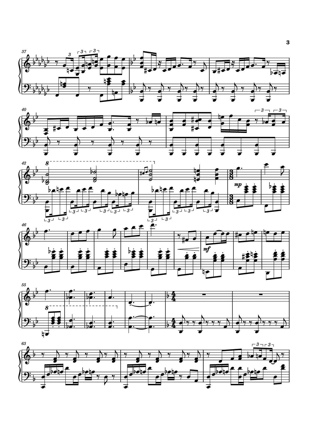 Trang 3 của Sheet nhạc PDF Piano bài hát Furina All the World