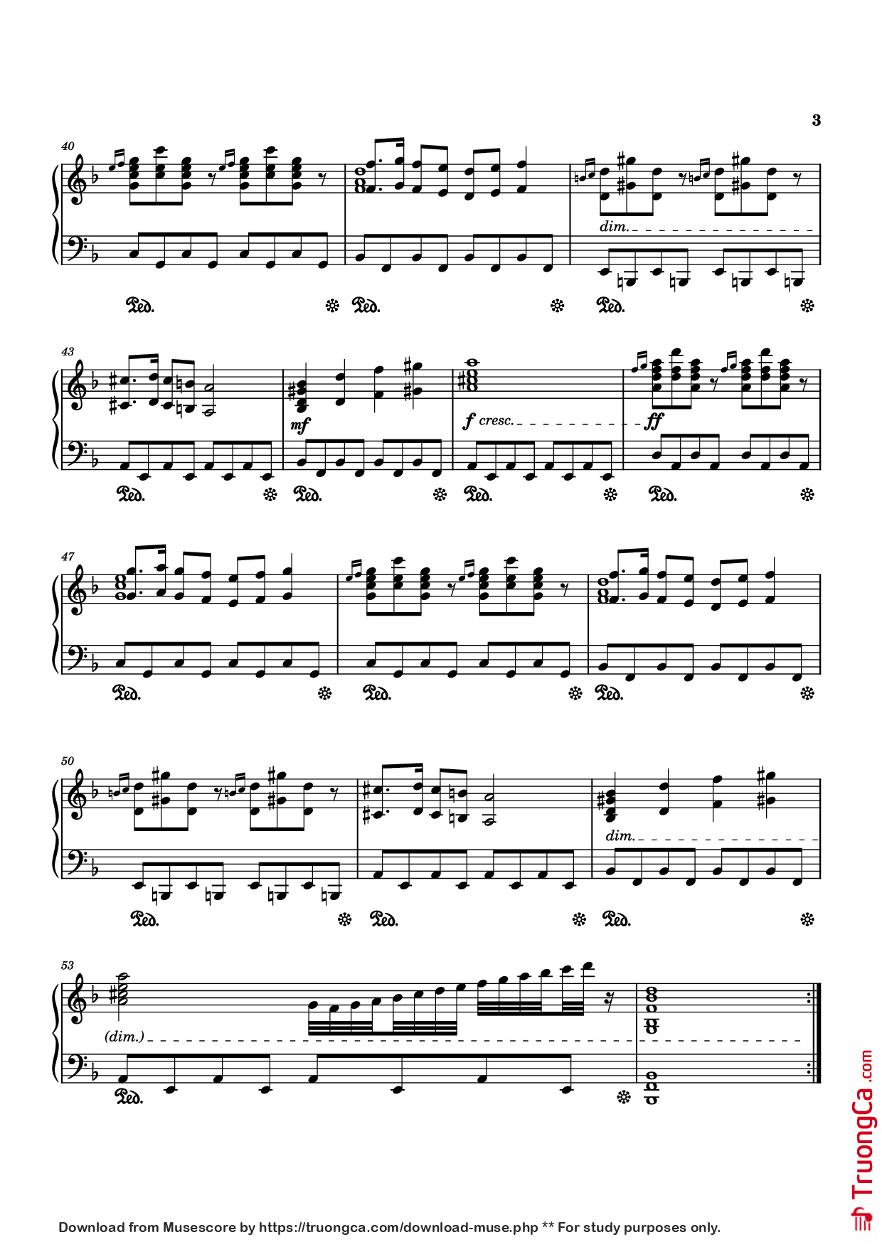 Trang 3 của Sheet nhạc PDF Piano bài hát Frozen Hillside Piano - AnthonyEl