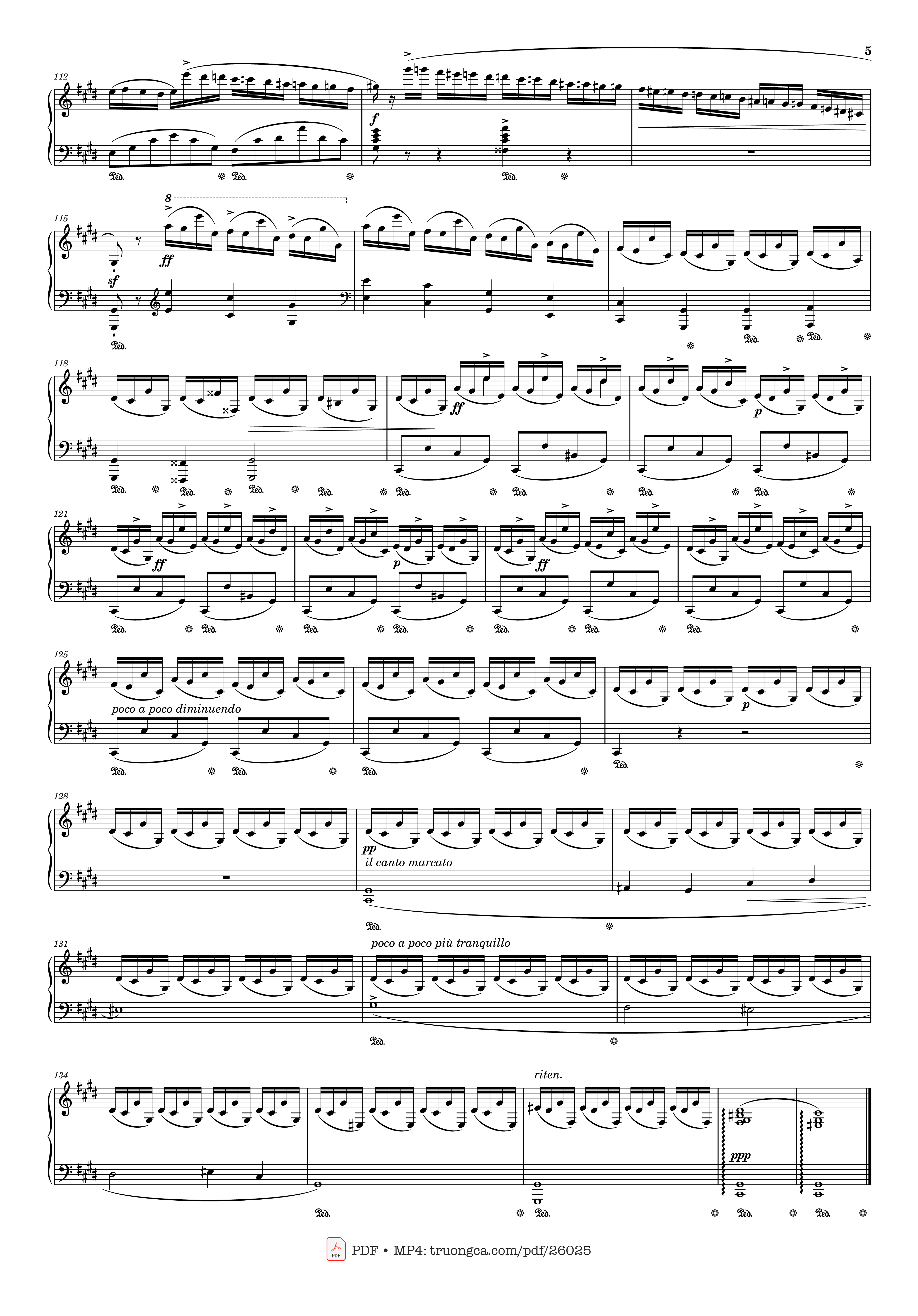 Trang 5 của Sheet nhạc PDF Piano bài hát Fantaisie-Impromptu in C♯ Minor Piano - Frédéric François Chopin