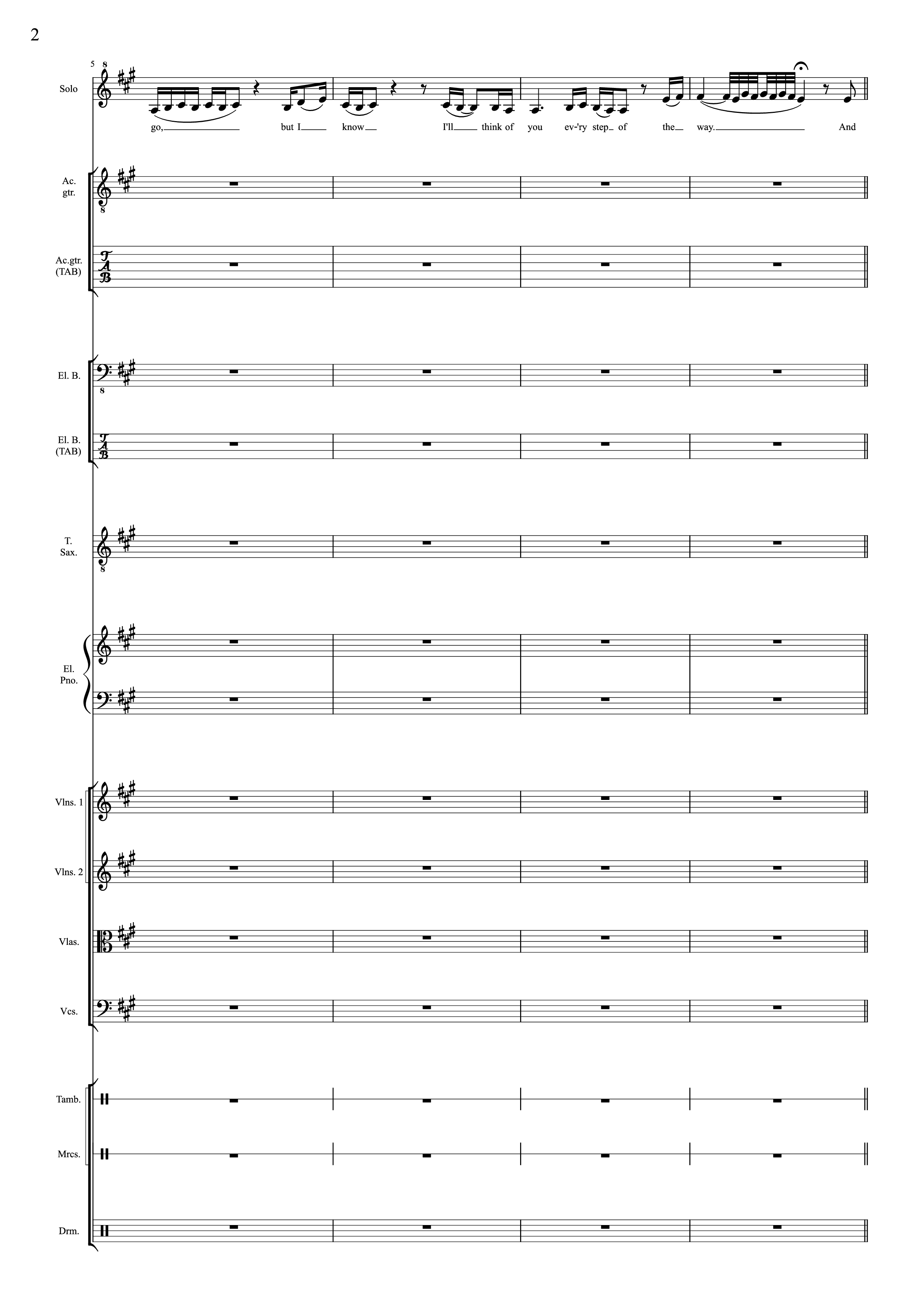 Trang 2 của Sheet nhạc PDF bài hát I Will Always Love You (Choral orchestral) - D. Parton