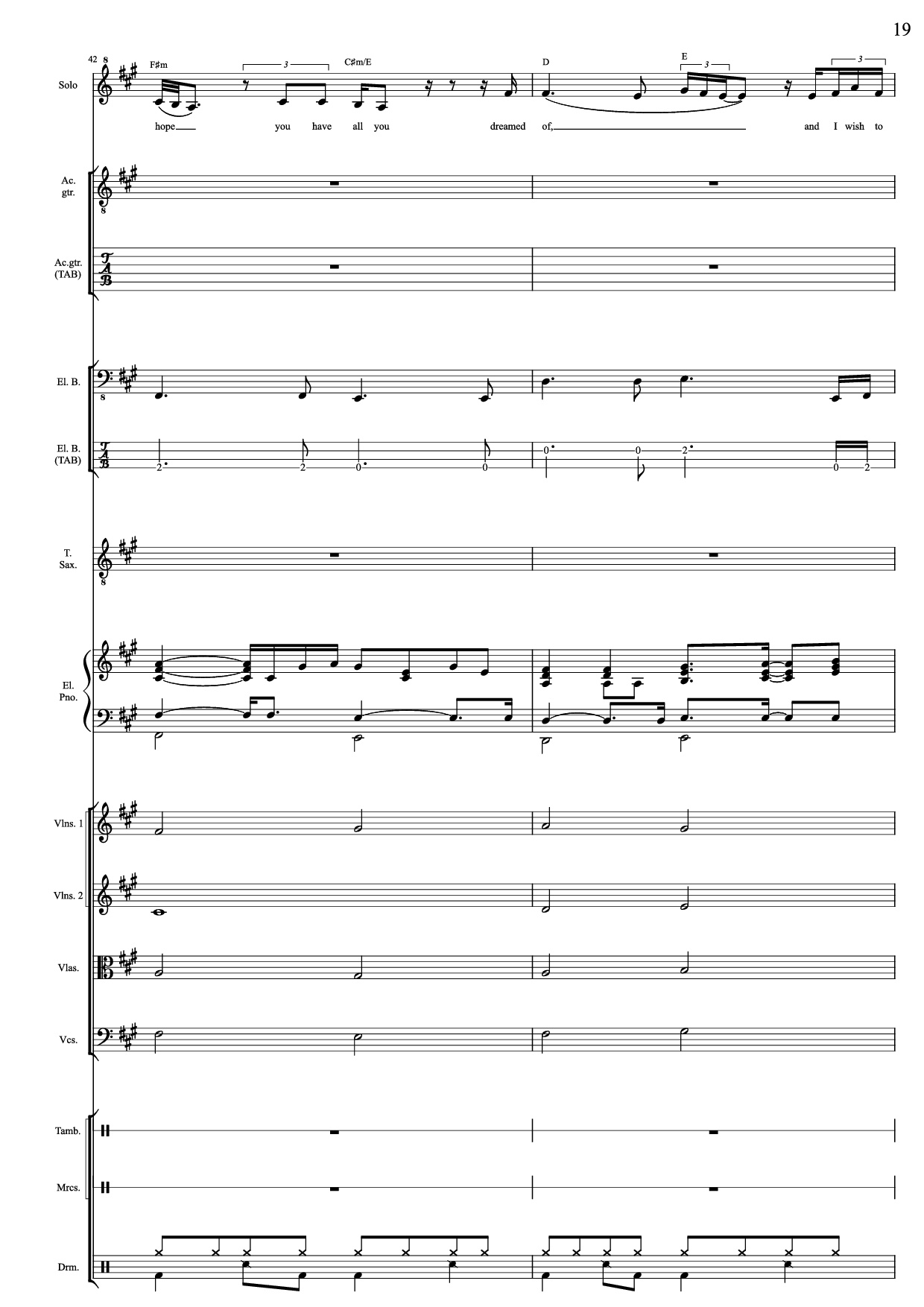 Trang 19 của Sheet nhạc PDF bài hát I Will Always Love You (Choral orchestral) - D. Parton