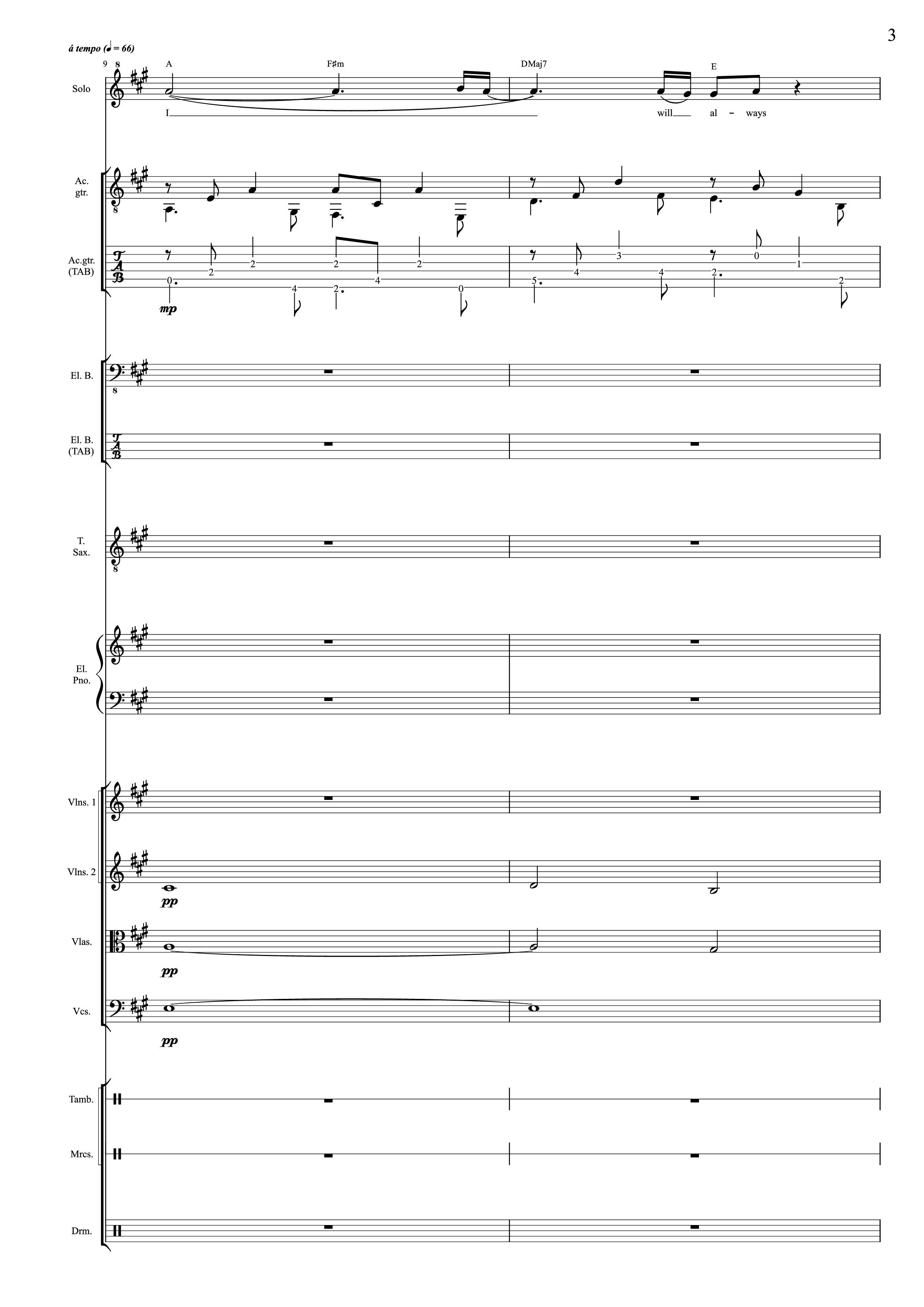 Trang 3 của Sheet nhạc PDF bài hát I Will Always Love You (Choral orchestral) - D. Parton