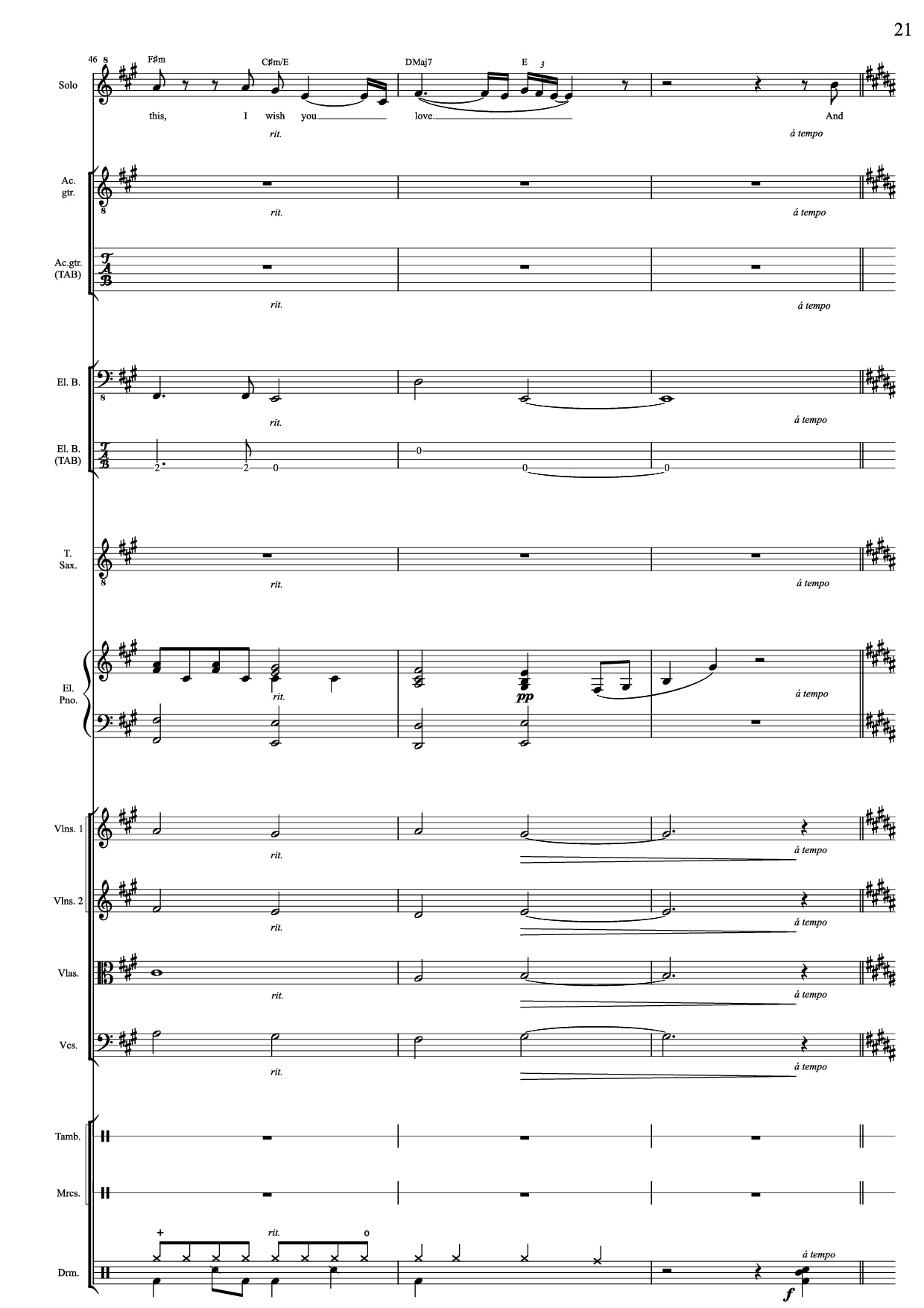 Trang 21 của Sheet nhạc PDF bài hát I Will Always Love You (Choral orchestral) - D. Parton