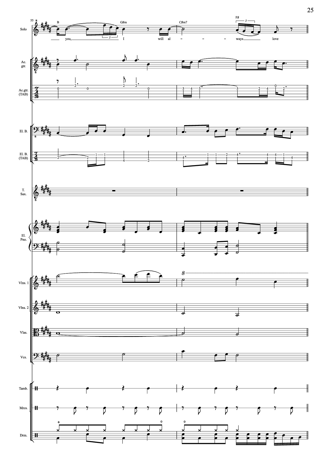 Trang 25 của Sheet nhạc PDF bài hát I Will Always Love You (Choral orchestral) - D. Parton