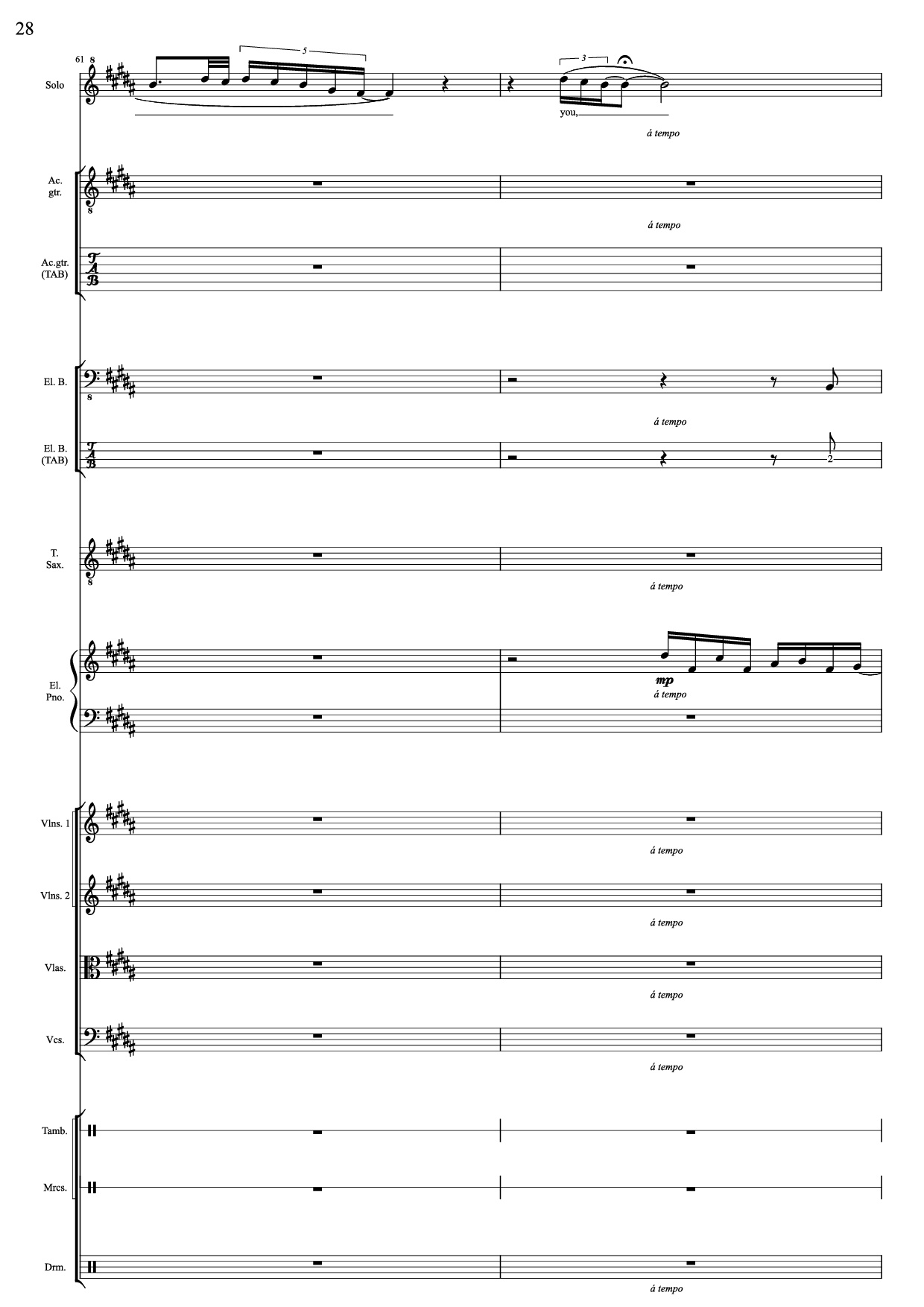 Trang 28 của Sheet nhạc PDF bài hát I Will Always Love You (Choral orchestral) - D. Parton