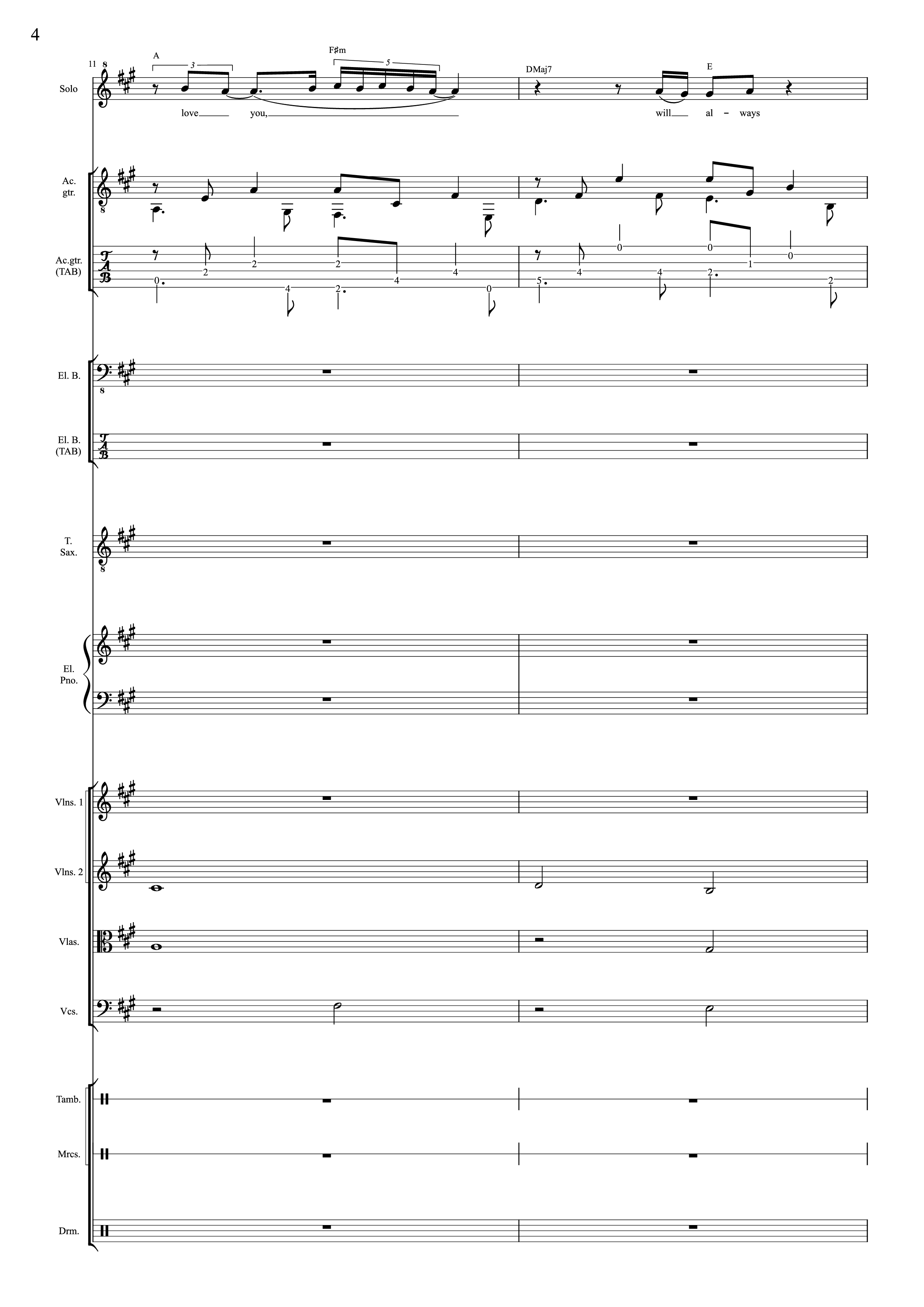 Trang 4 của Sheet nhạc PDF bài hát I Will Always Love You (Choral orchestral) - D. Parton